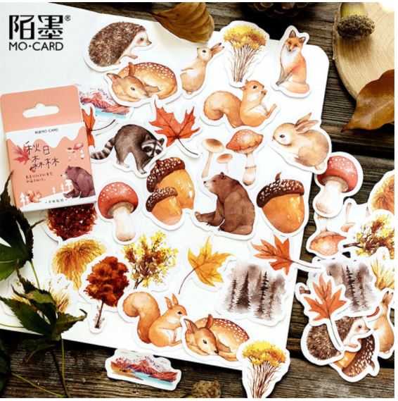 สติ๊กเกอร์ไดคัทแบบกล่อง Autumn