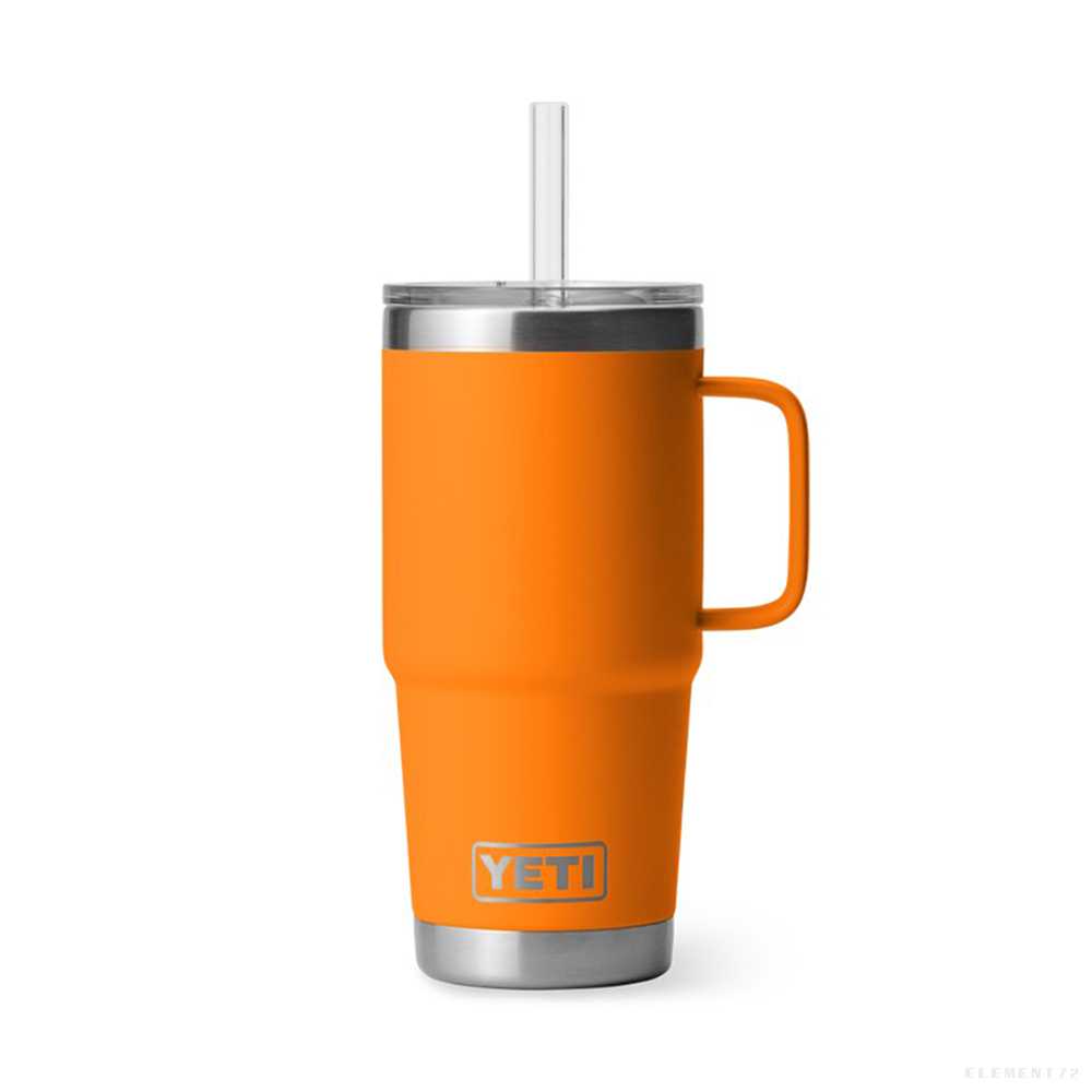 YETI แก้วเยติ เก็บความเย็น รุ่น RAMBLER 25 OZ MUG WITH STRAW LID KING CRAB ORANGE