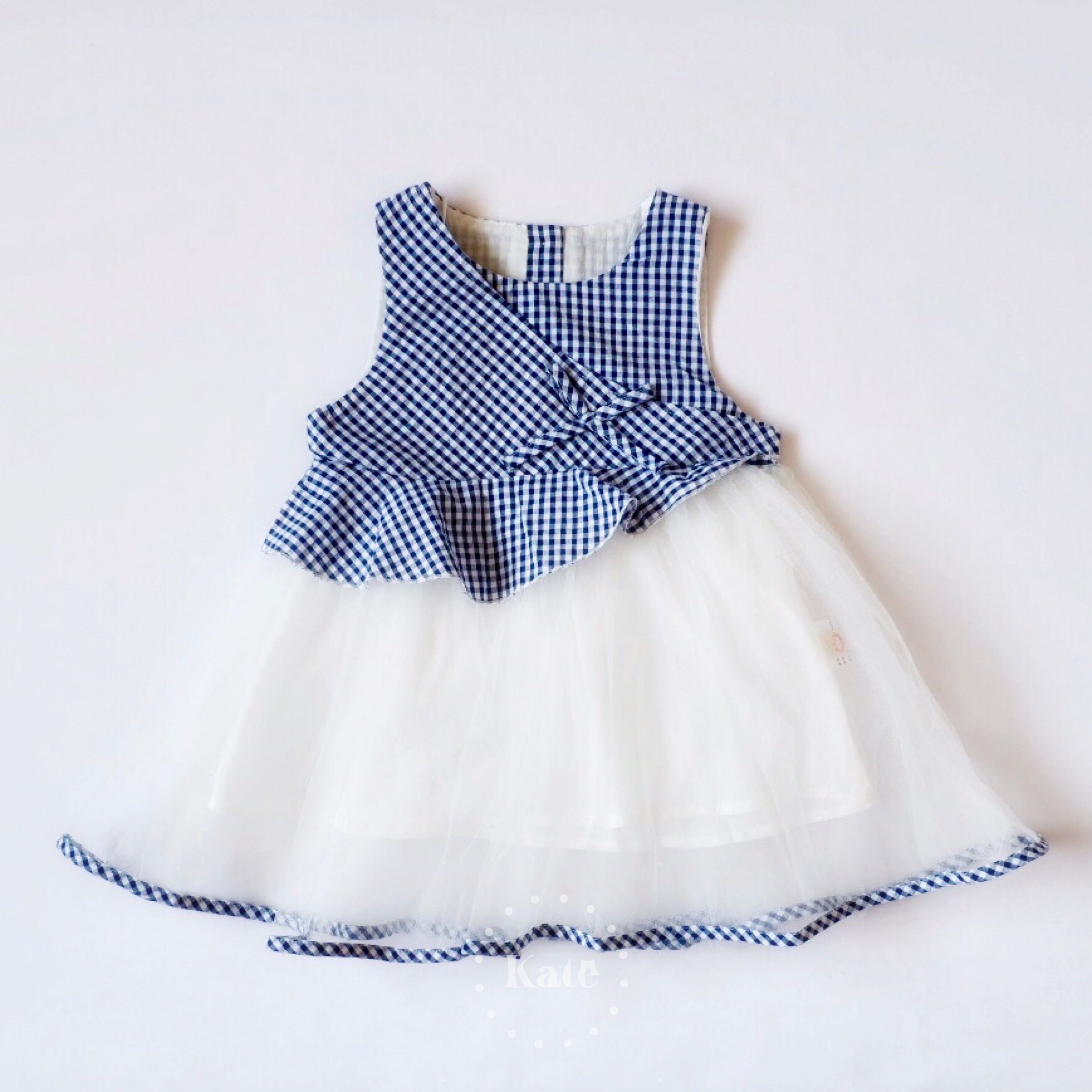 Blue scoot baby princess dress 