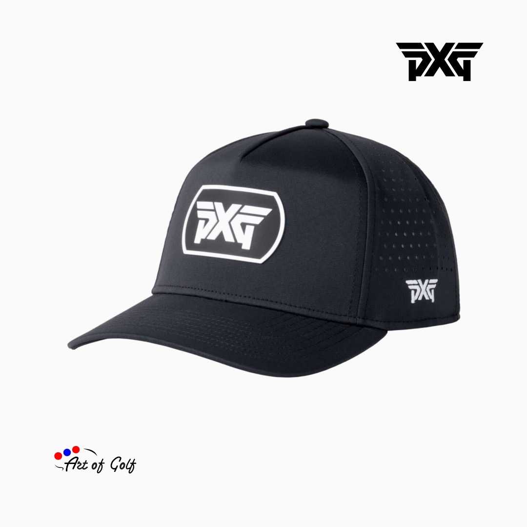PXG  Men's Dog Tag 5 - Panel Snapback Cap (Black/White)