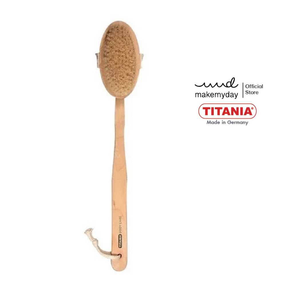 TITANIA แปรงขัดตัวด้ามยาว หัวแปรงถอดได้ แปรงอาบน้ำ (Long-handled bath brush with handle)
