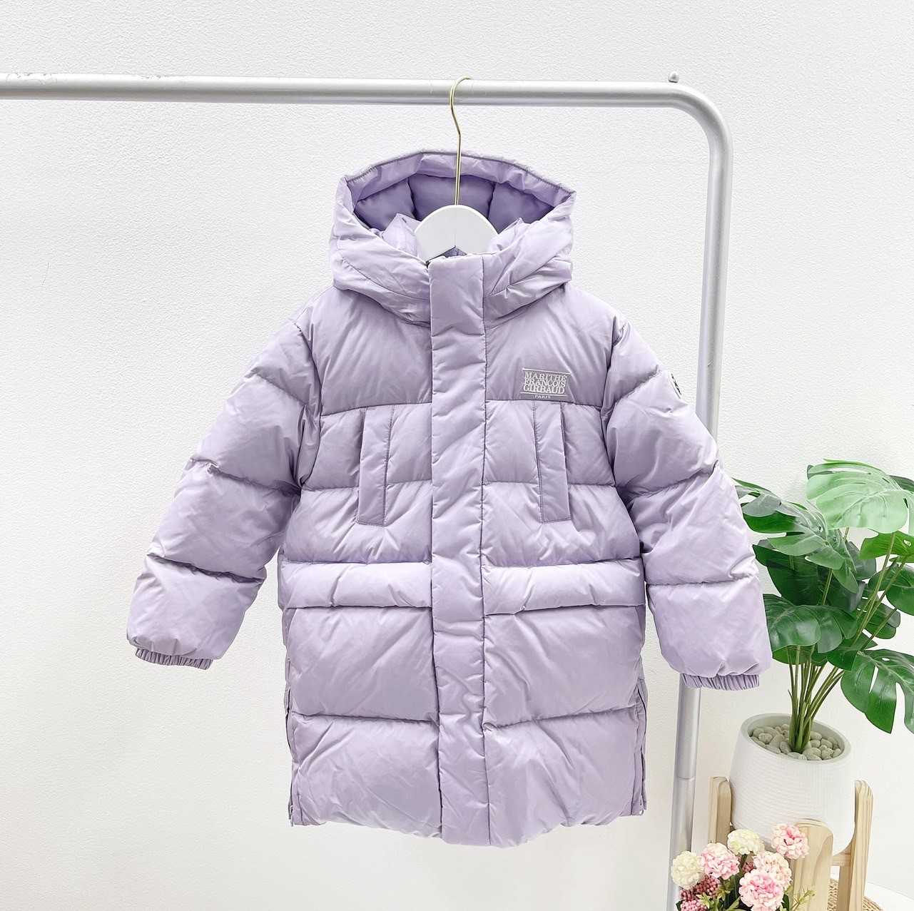 Marithe long duck down puffer (Purple)