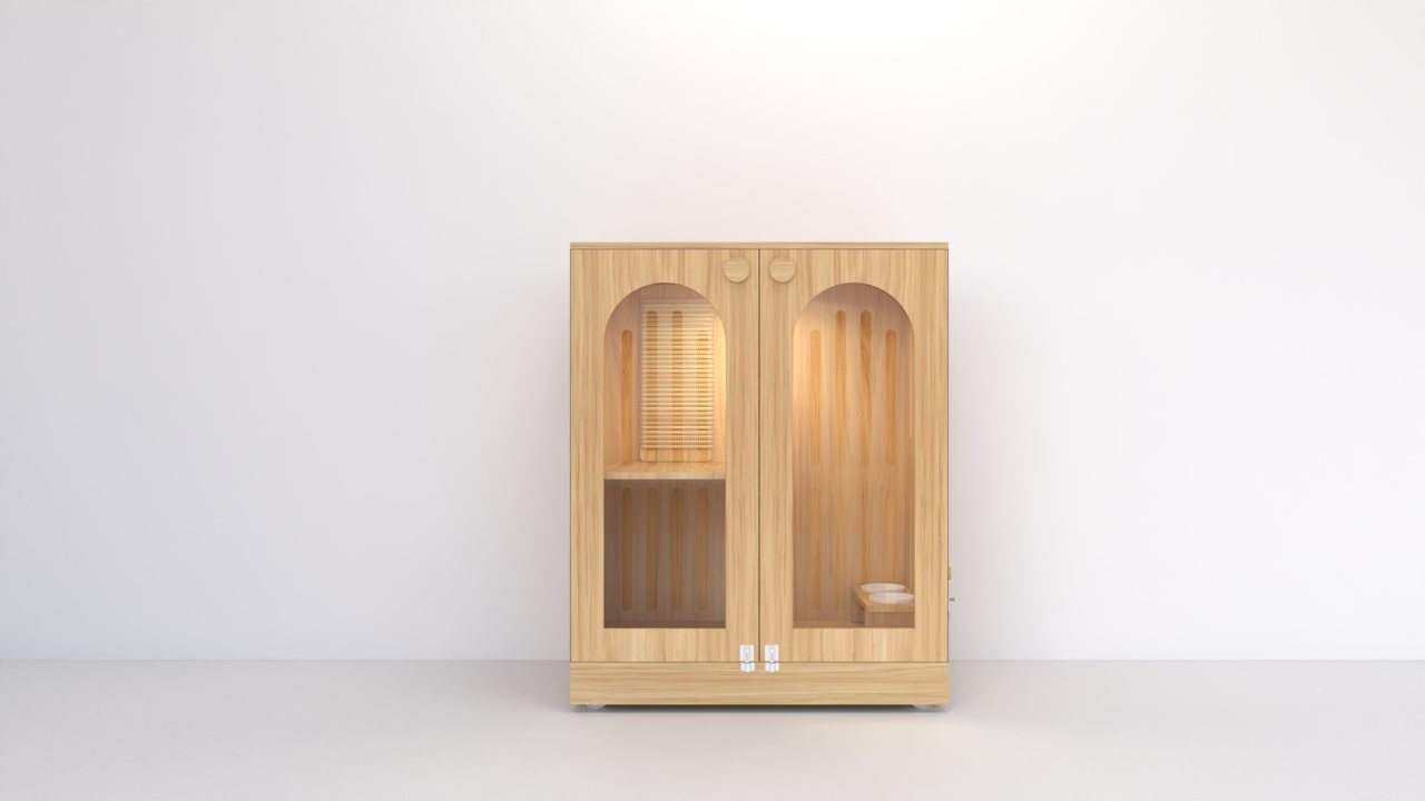 ตู้แมวไม้ กรงแมวไม้ CATCAGE-10 Size 60x90x110 cm