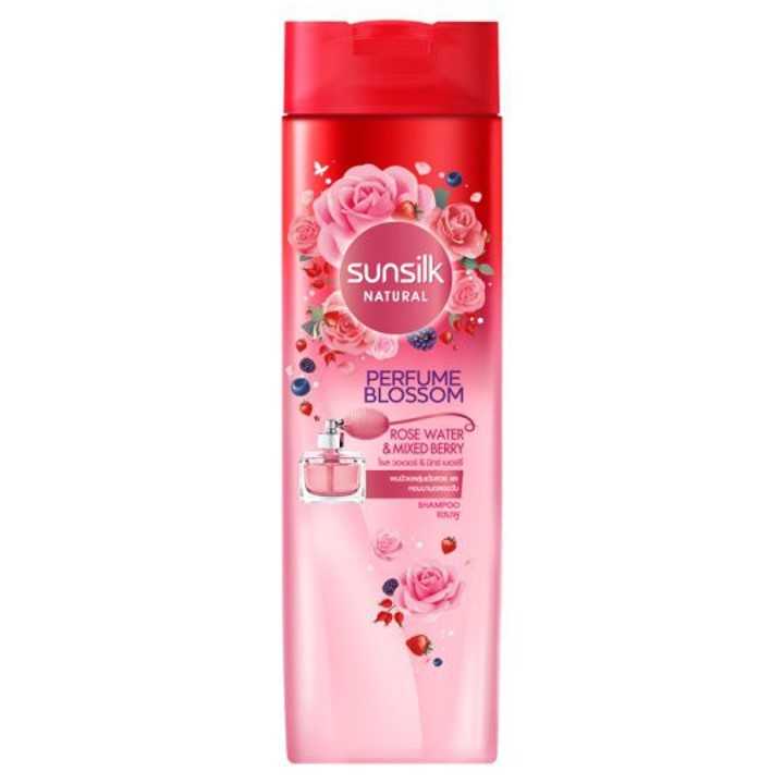 [Unilever] ซันซิล เนเชอรัล แชมพู เพอร์ฟูมบลอสซั่ม โรสวอเตอร์แอนด์มิกซ์เบอร์รี่  ขนาด 380 มล.