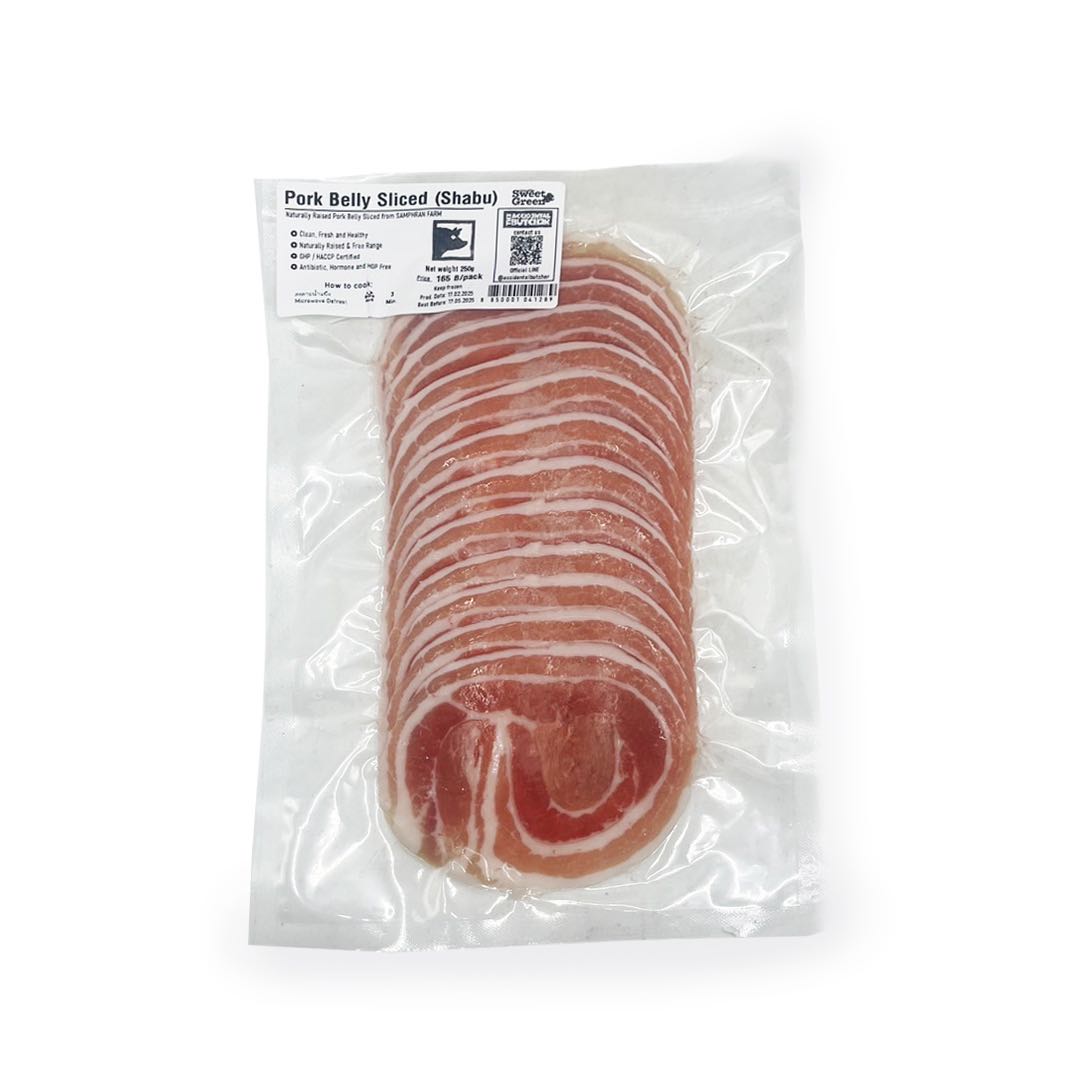 TAB Pork Belly Sliced (Shabu) 250 g. Best Before 28/06/2025