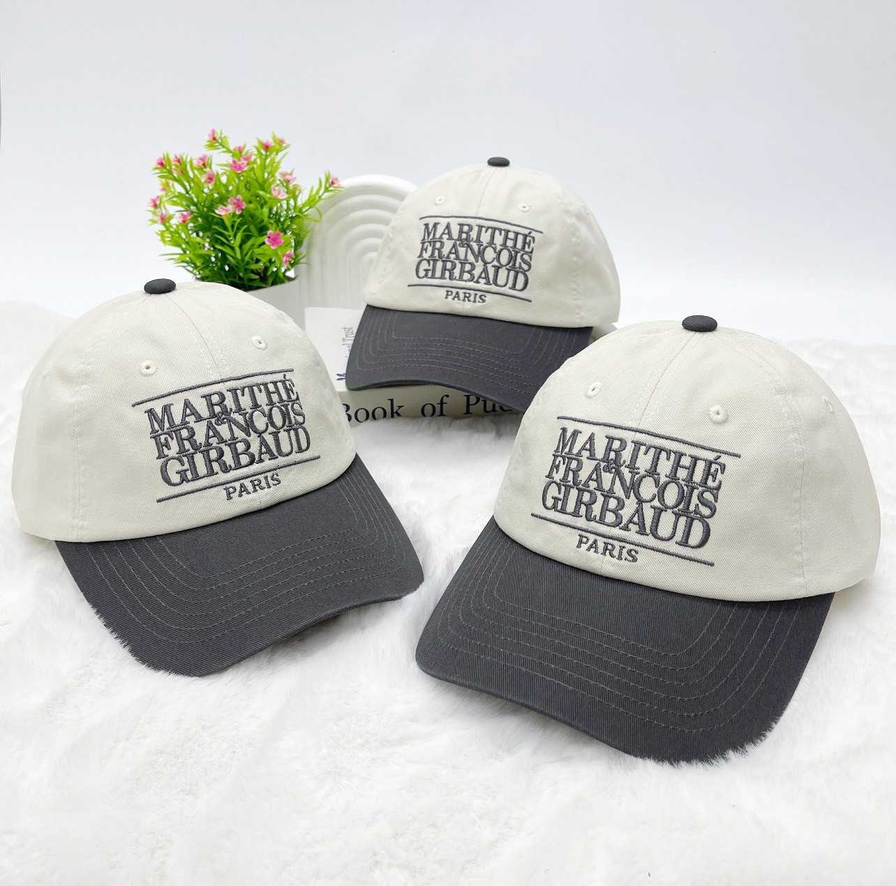 Marithe Classic Logo Color block Cap (charcoal)