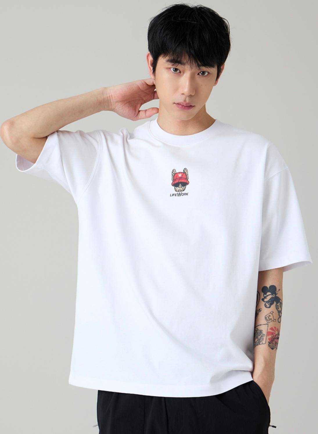 Sale🔥🔥LIFEWORK bucket Hipdog T-Shirt  เสื้อยืดโอเวอร์ไซส์ โลโก้หมาตีกอล์ฟ