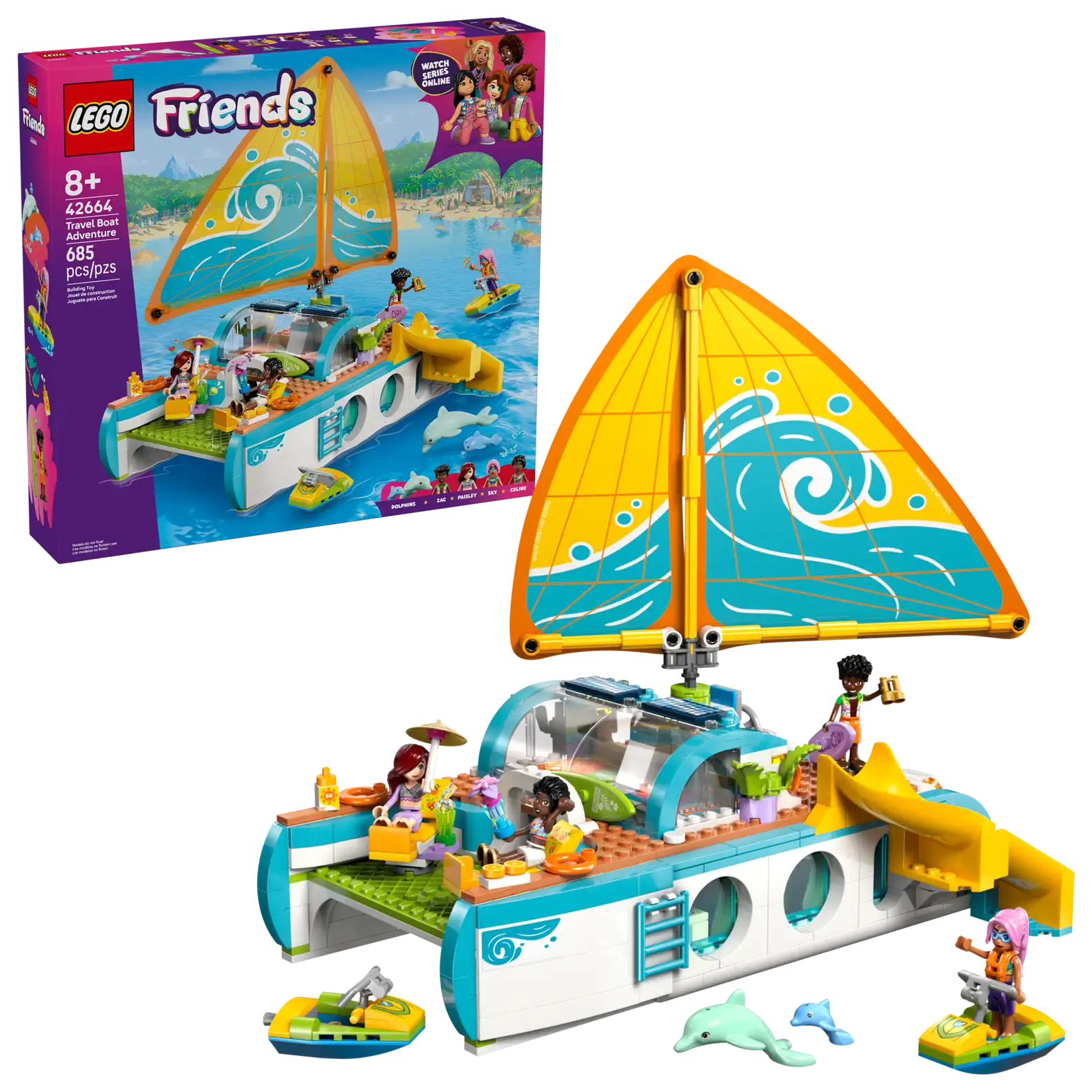 LEGO 42664 Travel Boat Adventure (สินค้าซื้อแล้วไม่รับเปลี่ยนคืน)