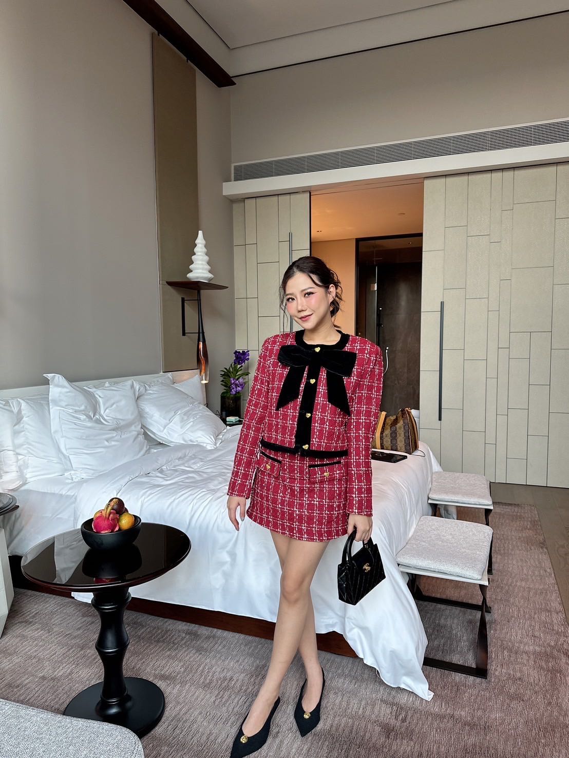 M234 : jennie tweed set ❤️🖤