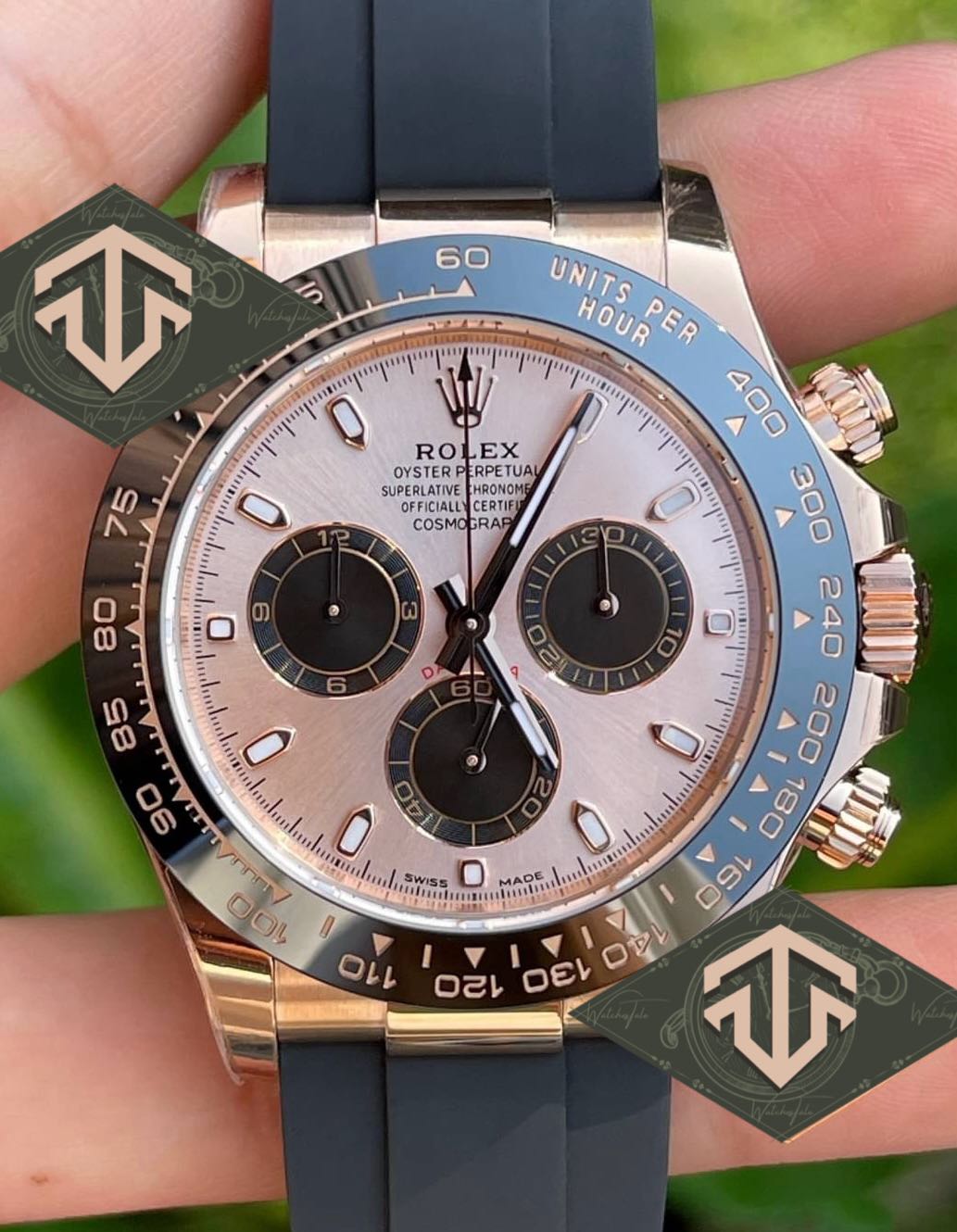 Rolex Daytona Pink Dial Full Rosegold  OysterFlex BT V.3  Ref.116505