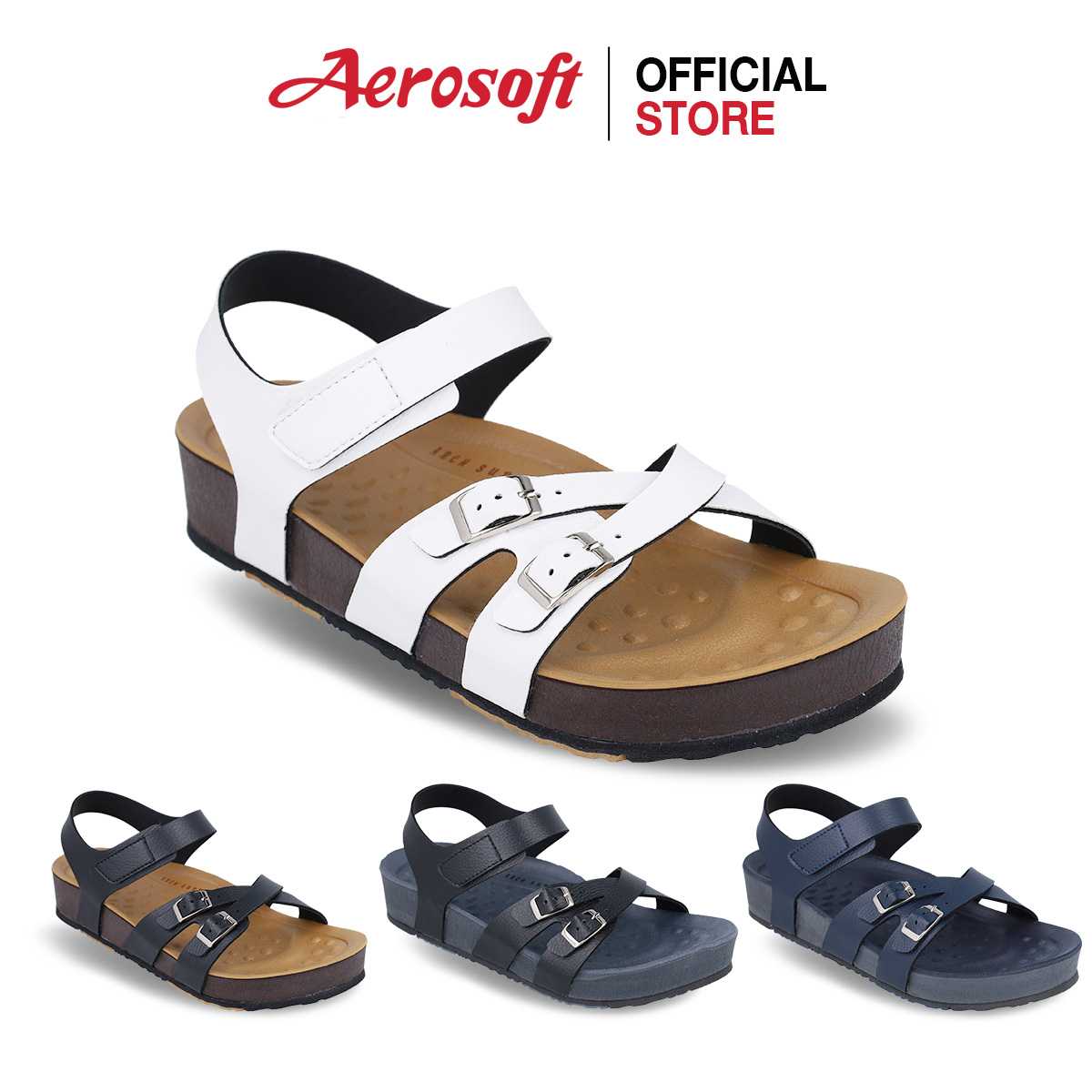 Aerosoft (แอโร่ซอฟ) รองเท้าแตะเพื่อสุขภาพแบบมีสายรัดข้อ รุ่น Extra soft A4 (SU6244)