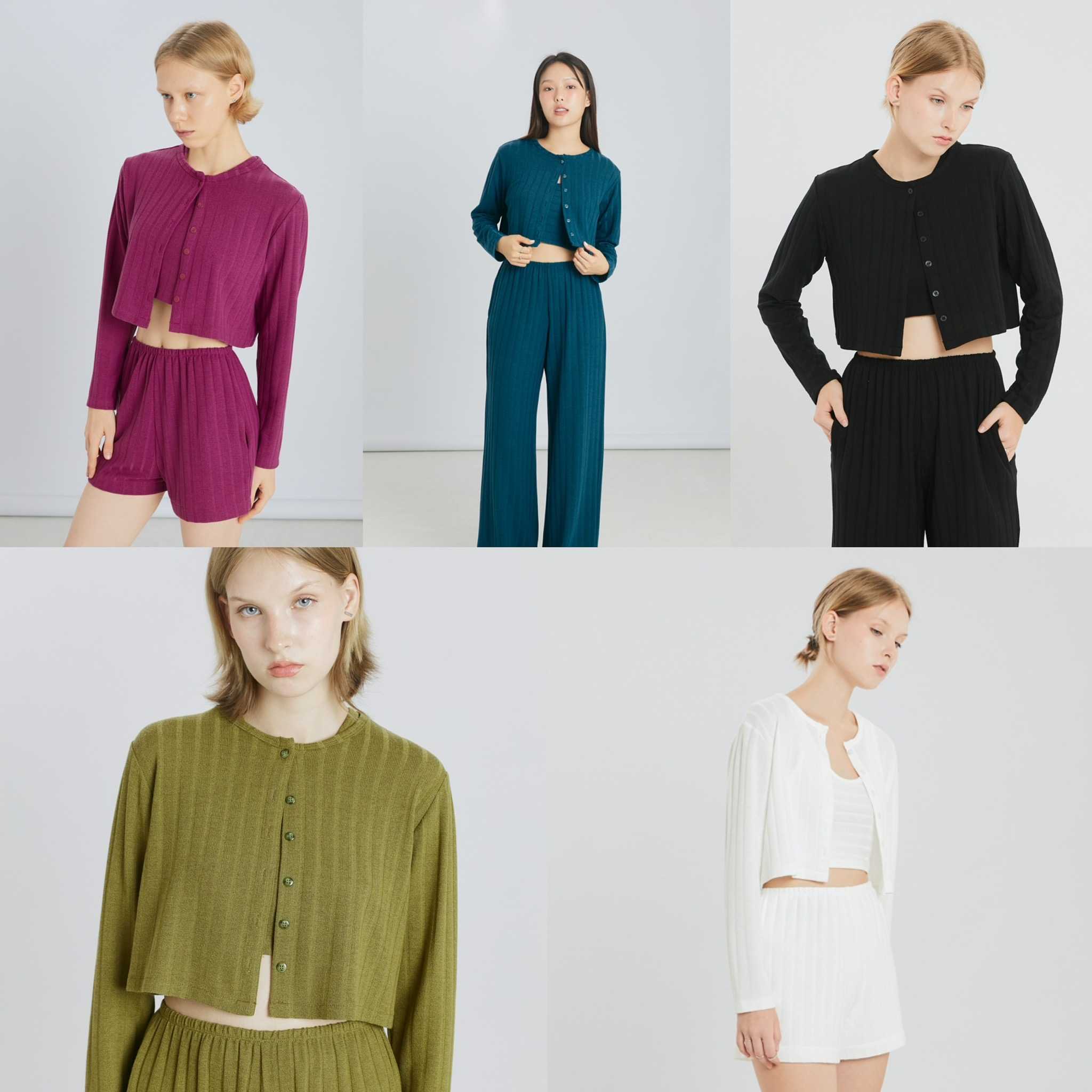 picht - Yarn crop cardigan เสื้อคาร์ดิแกนไหมพรม แขนยาว มีกระดุมหน้า (The Knit Collection)