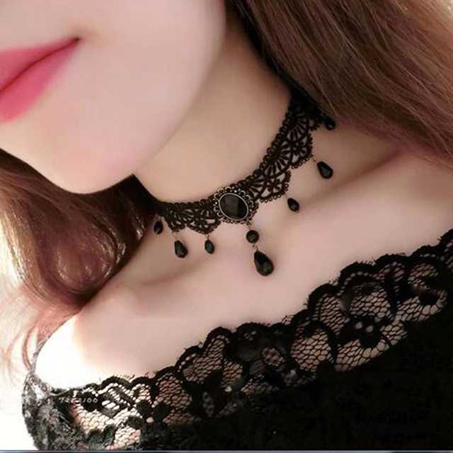 สร้อยคอ โชคเกอร์ ❤ Choker สร้อยติดคอ สร้อยลูกไม้ สร้อยผ้าลูกไม้ Sexy สไตล์วิคตอเรีย คอสเพลย์