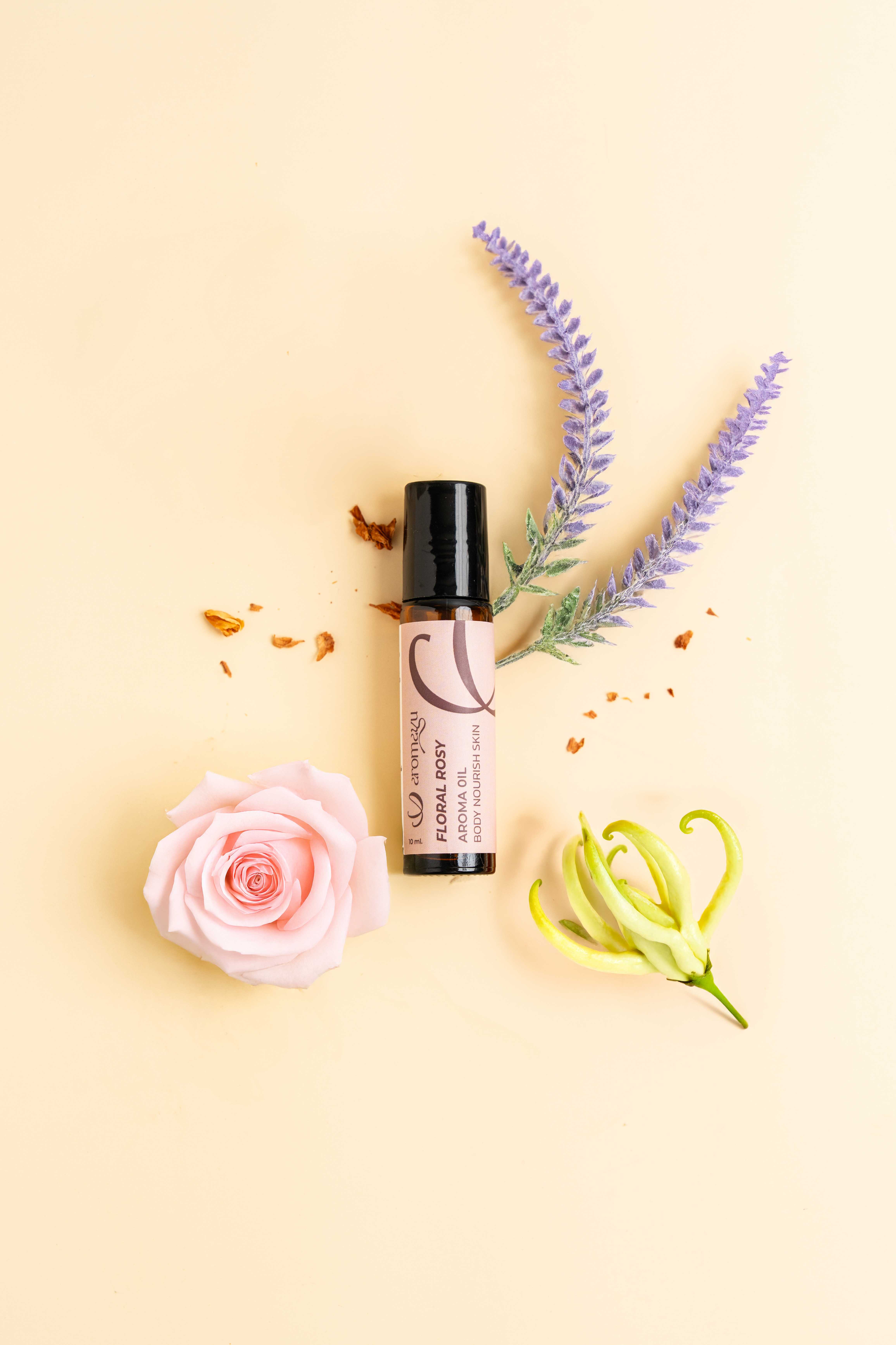 FLORAL  ROSY AROMA OIL BODY NOURISH SKIN 10 ml.