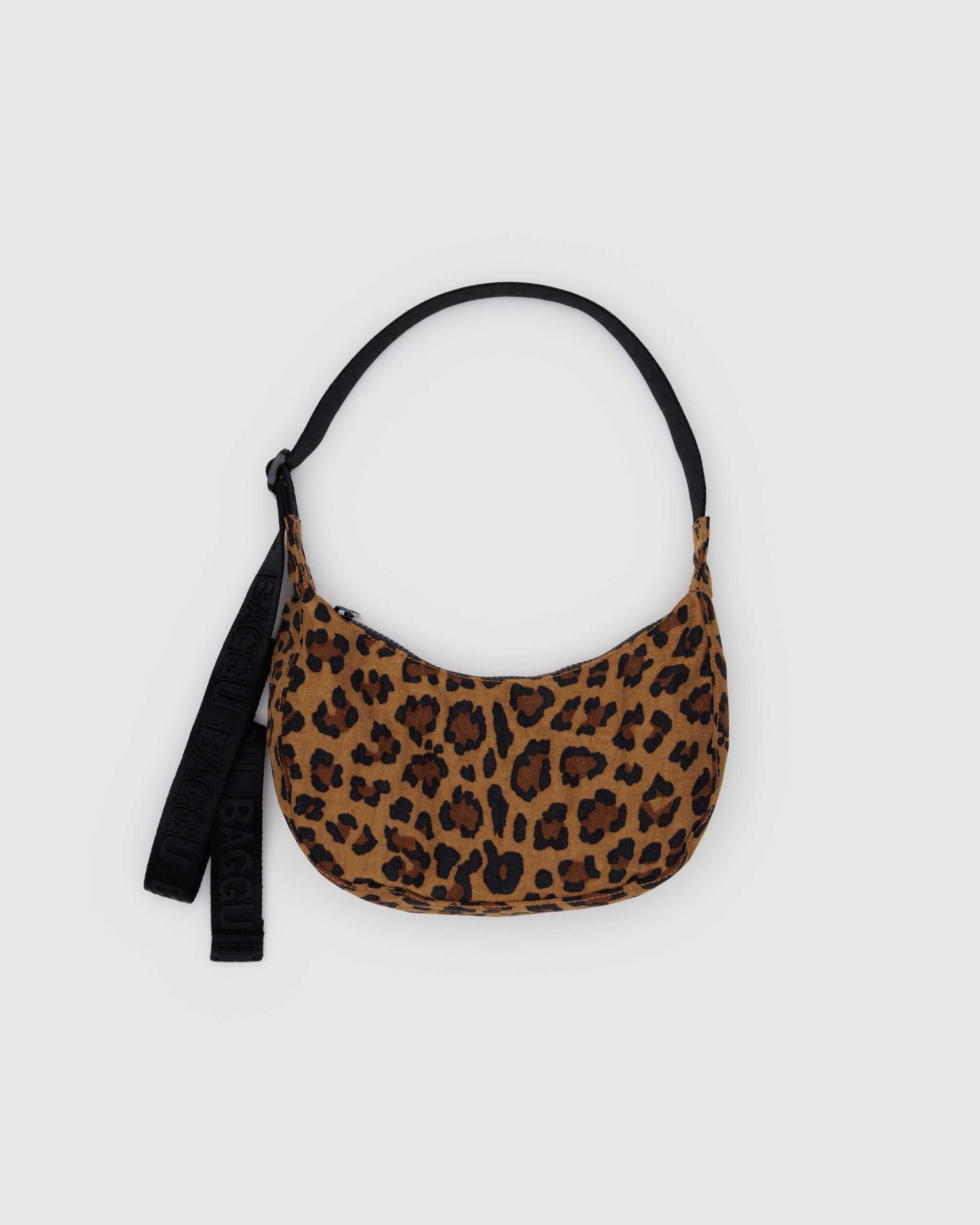 BAGGU Small Crescent Nylon Bag - Leopard