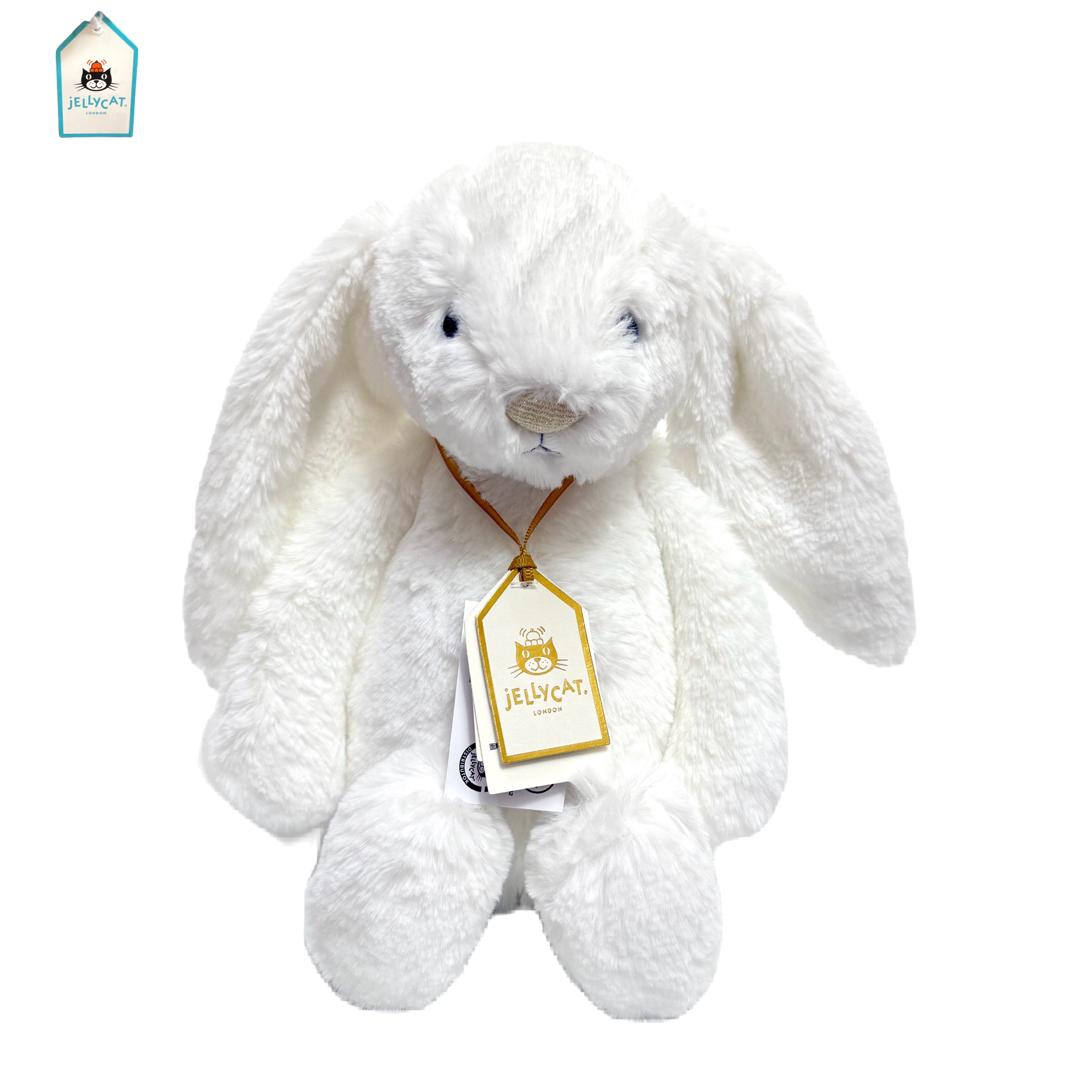 JELLYCAT Bashful Luxe Bunny Luna white M ตุ๊กตาผ้าขนสุดแสนน่ารัก ของแท้จาก London ของใหม่