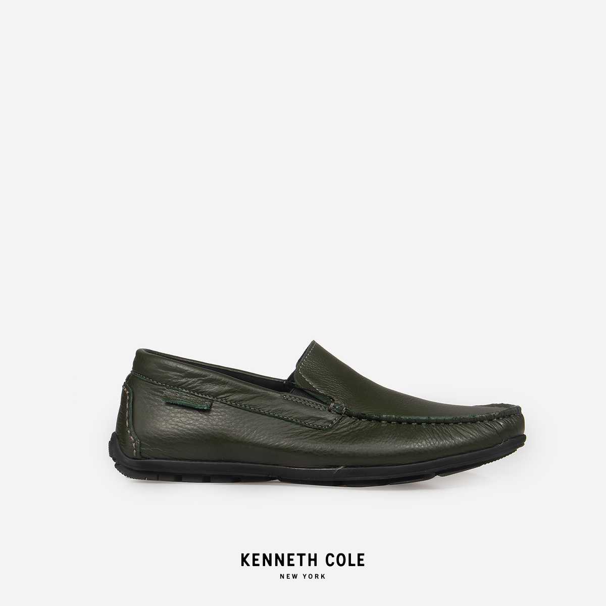 KENNETH COLE รองเท้าผู้ชาย รุ่น DILAN DRIVER GRAIN DARK GREEN สีเขียวเข้ม ( CAS - RS64034LE-306 )