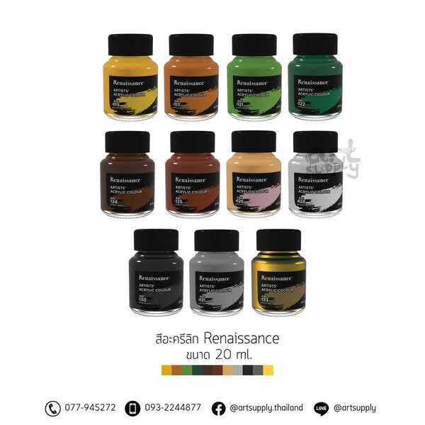 สีอะครีลิก Renaissance ขนาด 20ml.