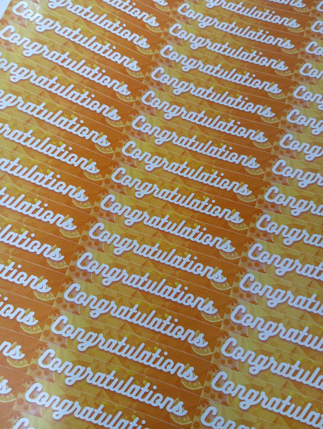 D2 orange  สติ๊กเกอร์ ขนาดA3 จำนวน 66 ดวง