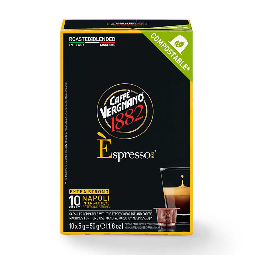 Caffè Vergnano 1882 Napoli Compostable กาแฟแคปซูล คัฟเฟ่ แวร์ญาโน่ เนสเพรสโซ นโปลี