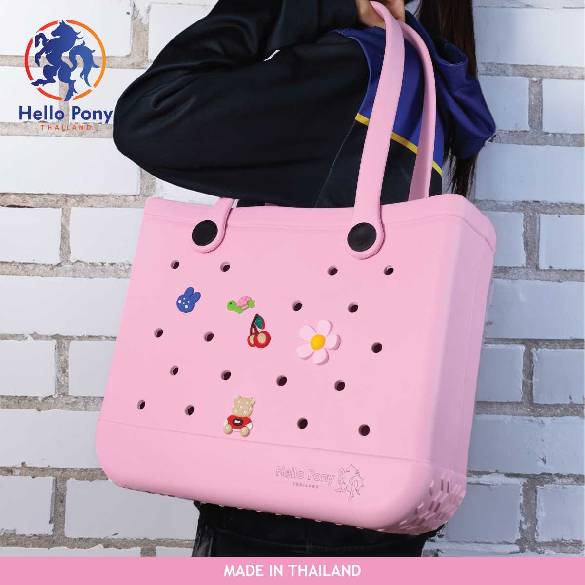 Hello Pony รุ่น BM4001 กระเป๋าสะพายไหล่ ความจุขนาดใหญ่ Size 30 x 36 CM