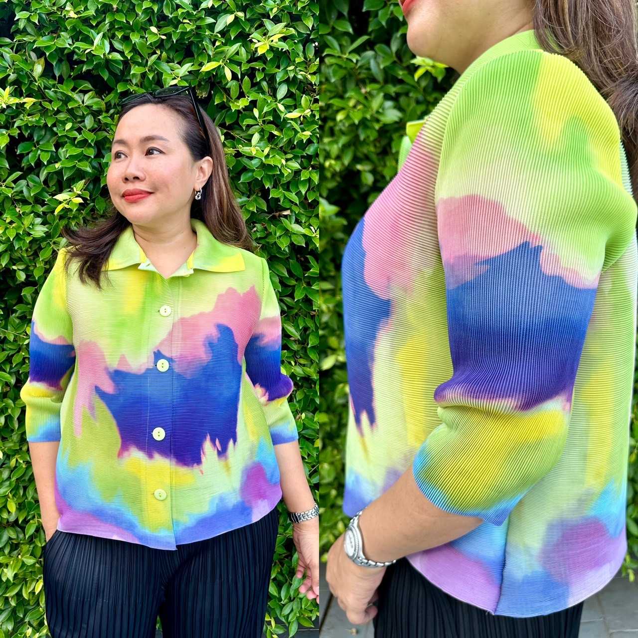 Peatbynisa A465 เสื้ออัดพลีท เนื้อผ้าPolyester100%