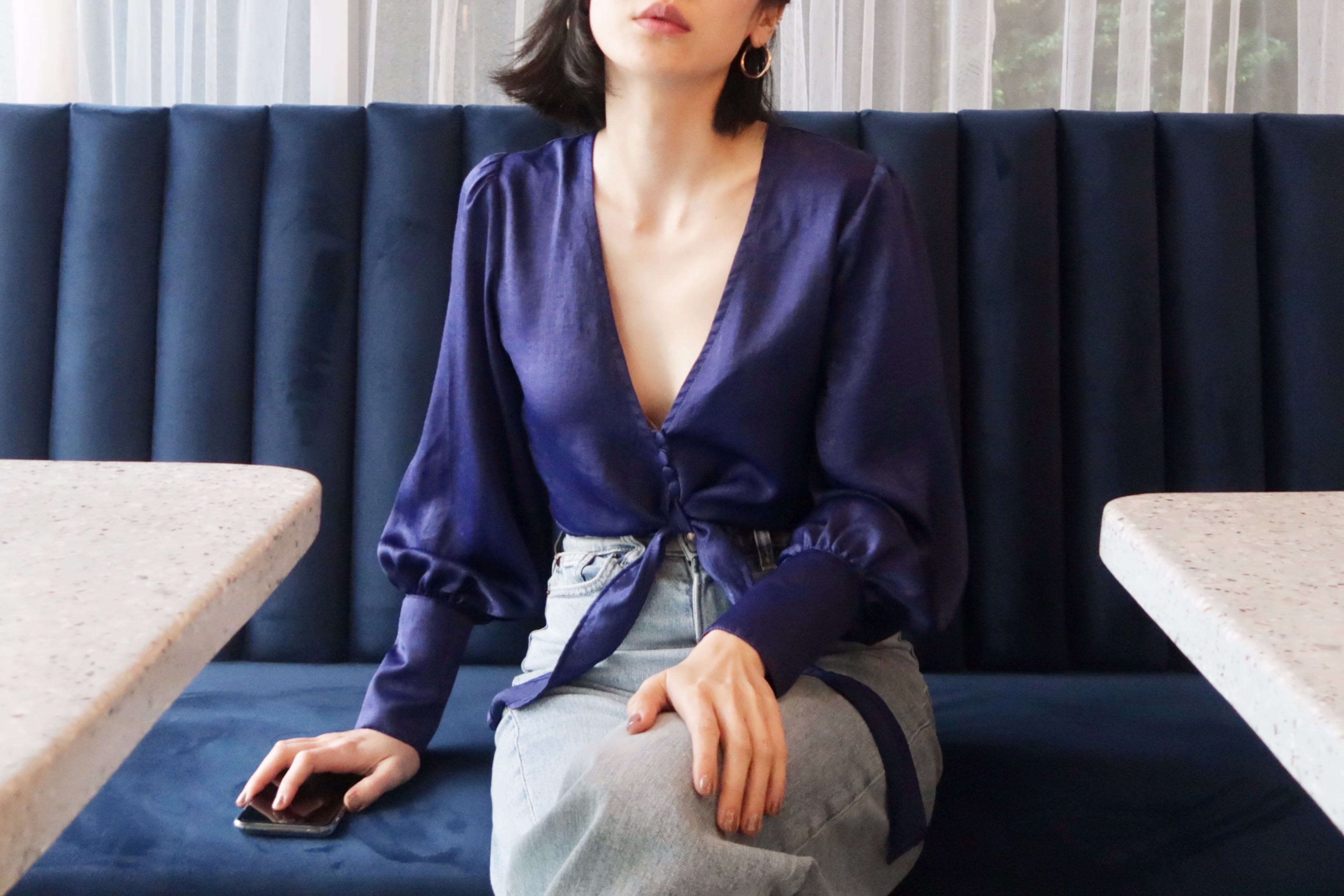 SILK SATIN BLOUSE