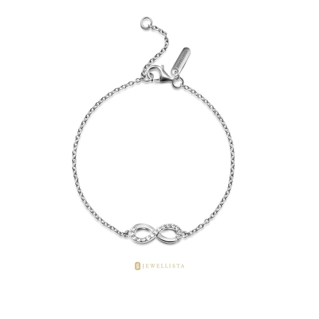 Jewellista สร้อยข้อมือเงินแท้ 925 ประดับพลอย CZ รุ่น Solene