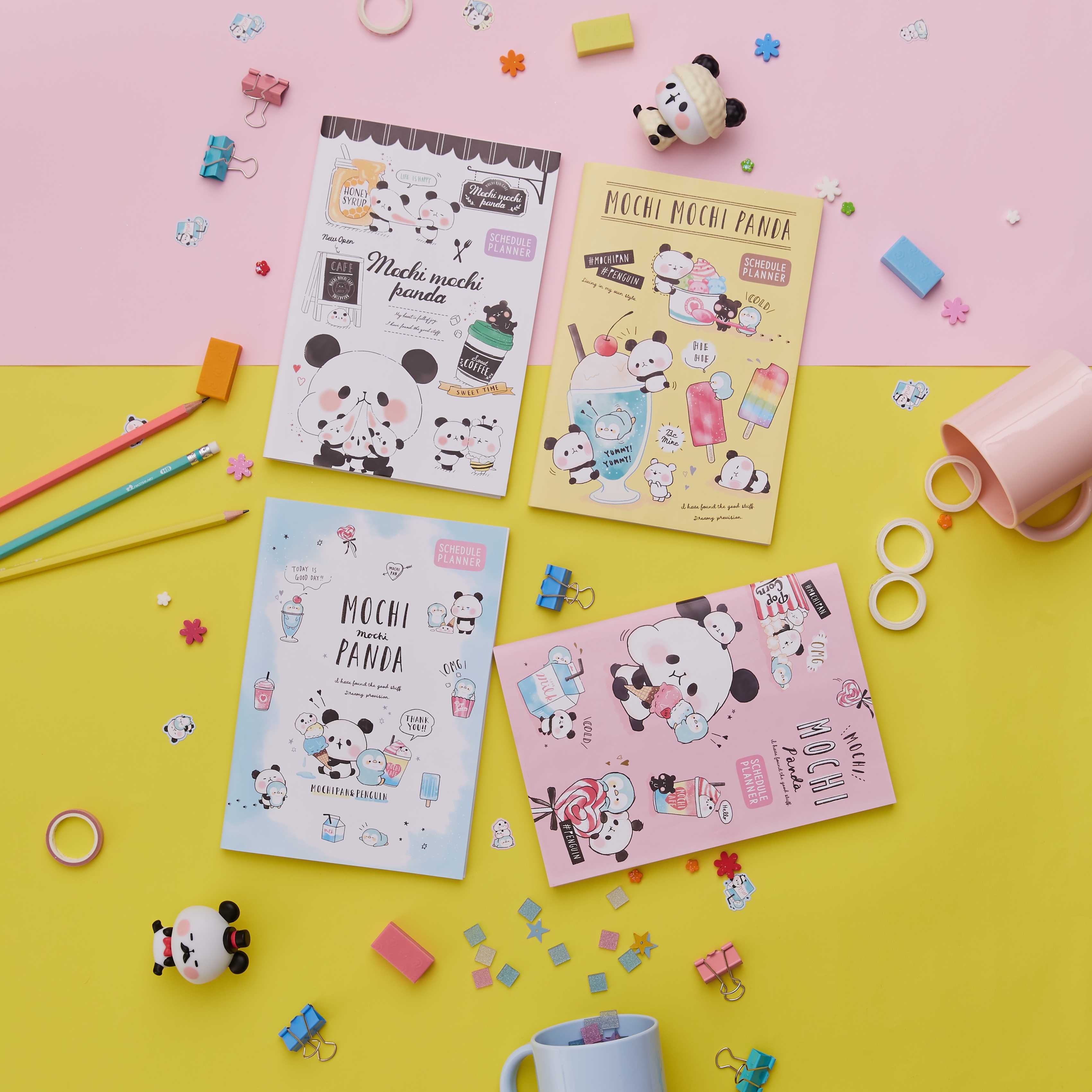 สมุดโน้ต 1 แถม 1 Mochi Mochi Panda Schedule Planner ปกPVC