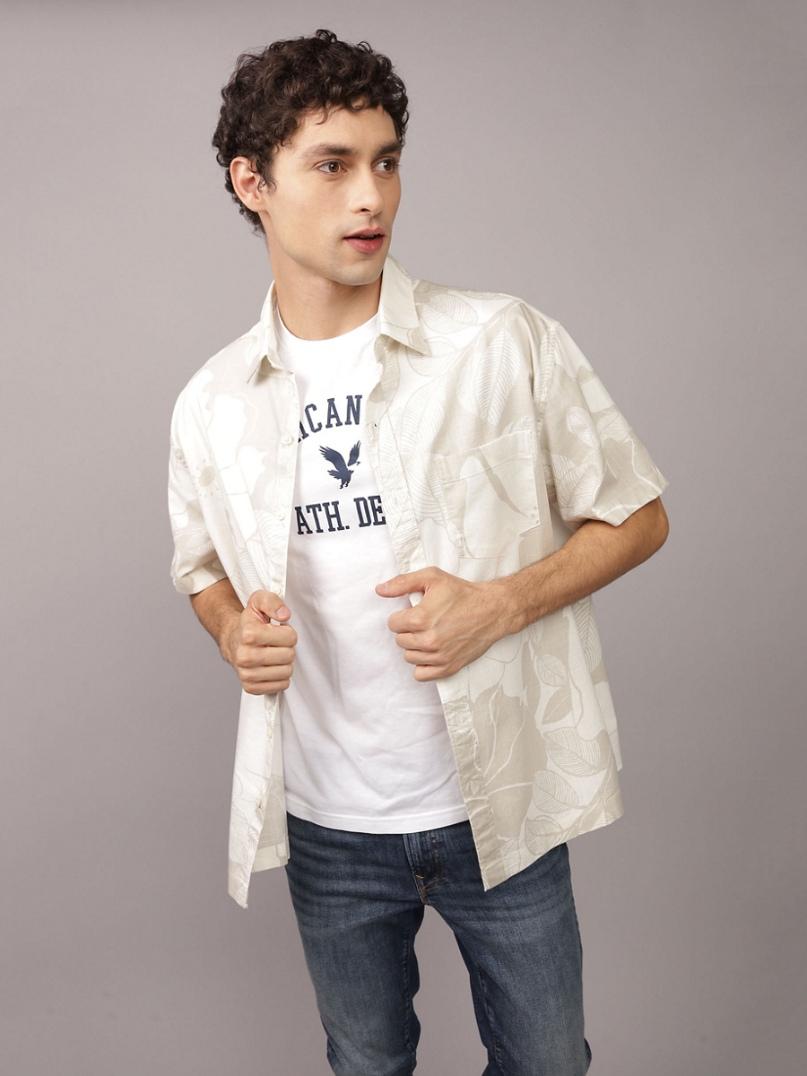 เสื้อเชิ้ต ผู้ชาย HARRY FLORAL SS OVERSIZED CSC BRODERICK SLUB SHIRT ( 015-2534-207 )