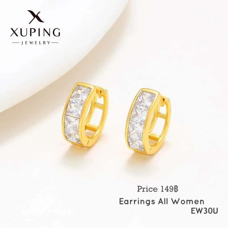EW30U  ต่างหูห่วงกลมสีทอง