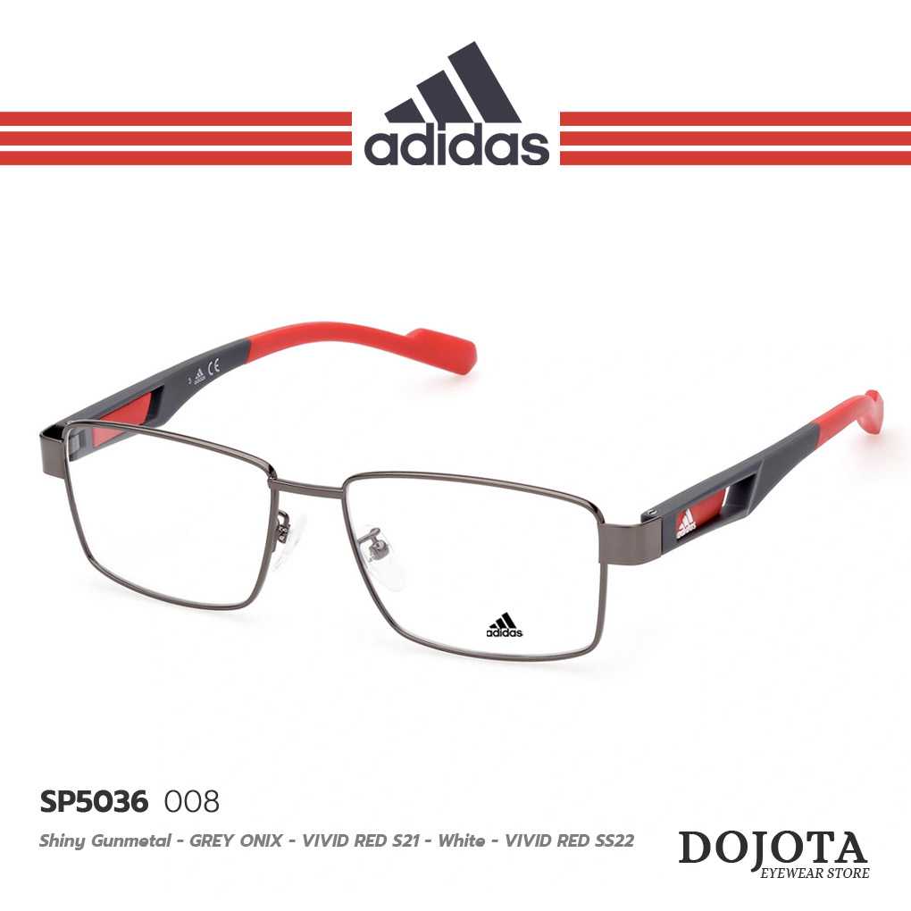 กรอบแว่นตา Adidas รุ่น SP5036-008 ทรงเหลี่ยม สปอร์ต