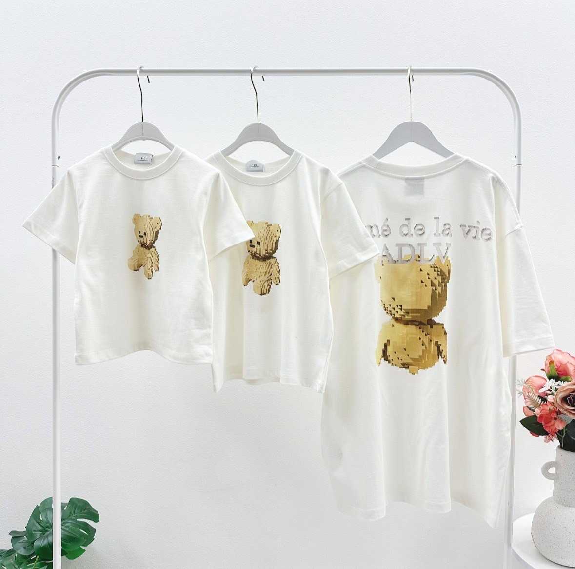 พร้อมส่ง  ADLV Block Bear T-Shirt (Ivory )