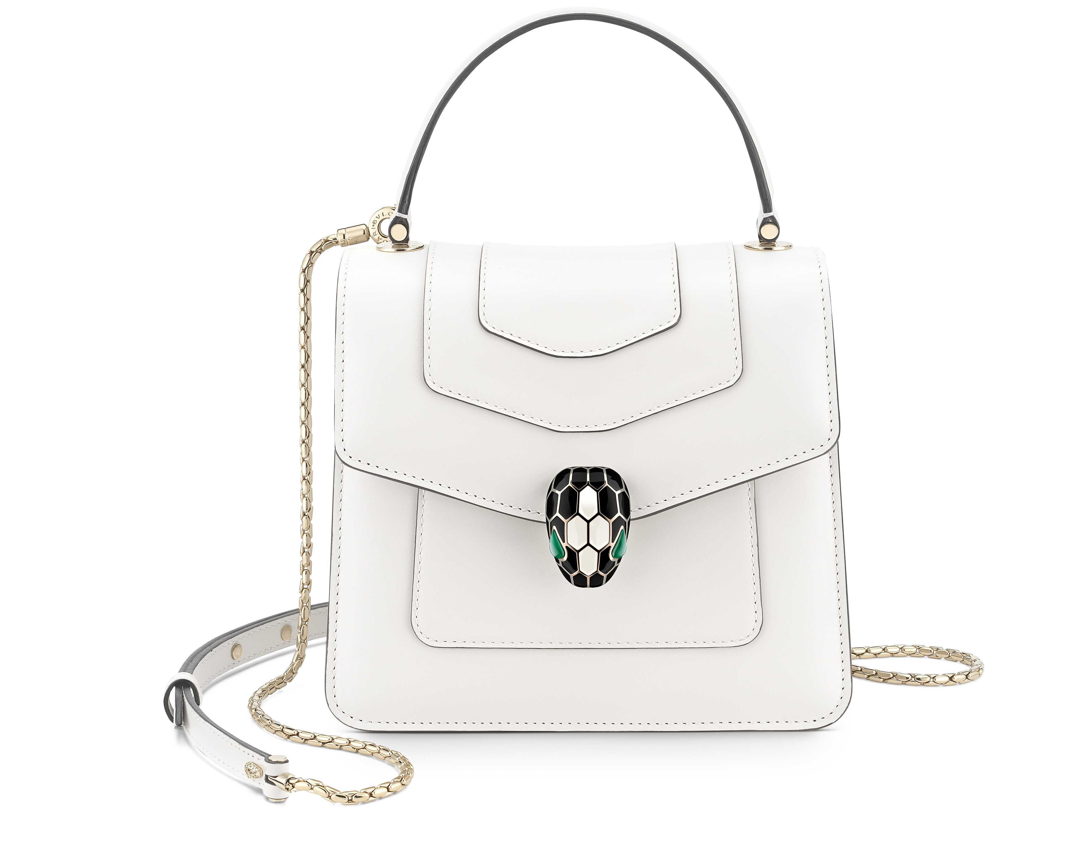 Serpenti Forever Top Handle Bag - White