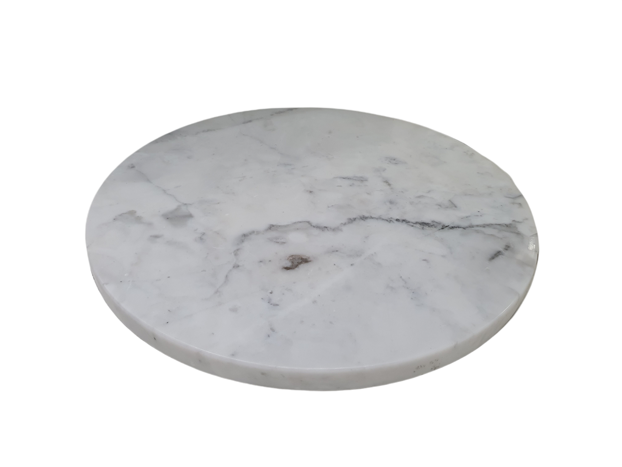 Display Plate, Marble, White, 35 CM.