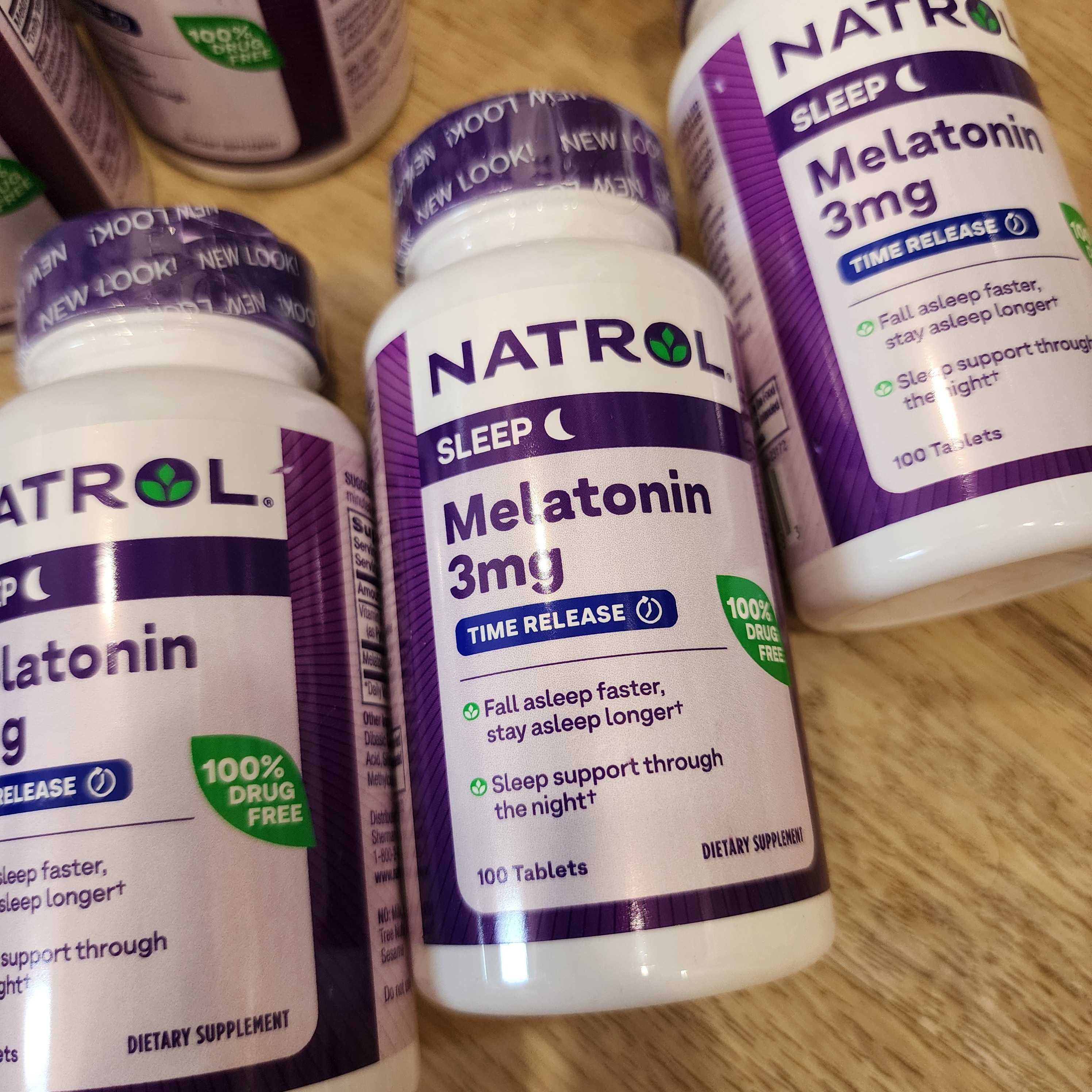 นอนหลับ เมลา 3mg รุ่นลดตื่นกลางดึก Mela 3mg time release Natrol