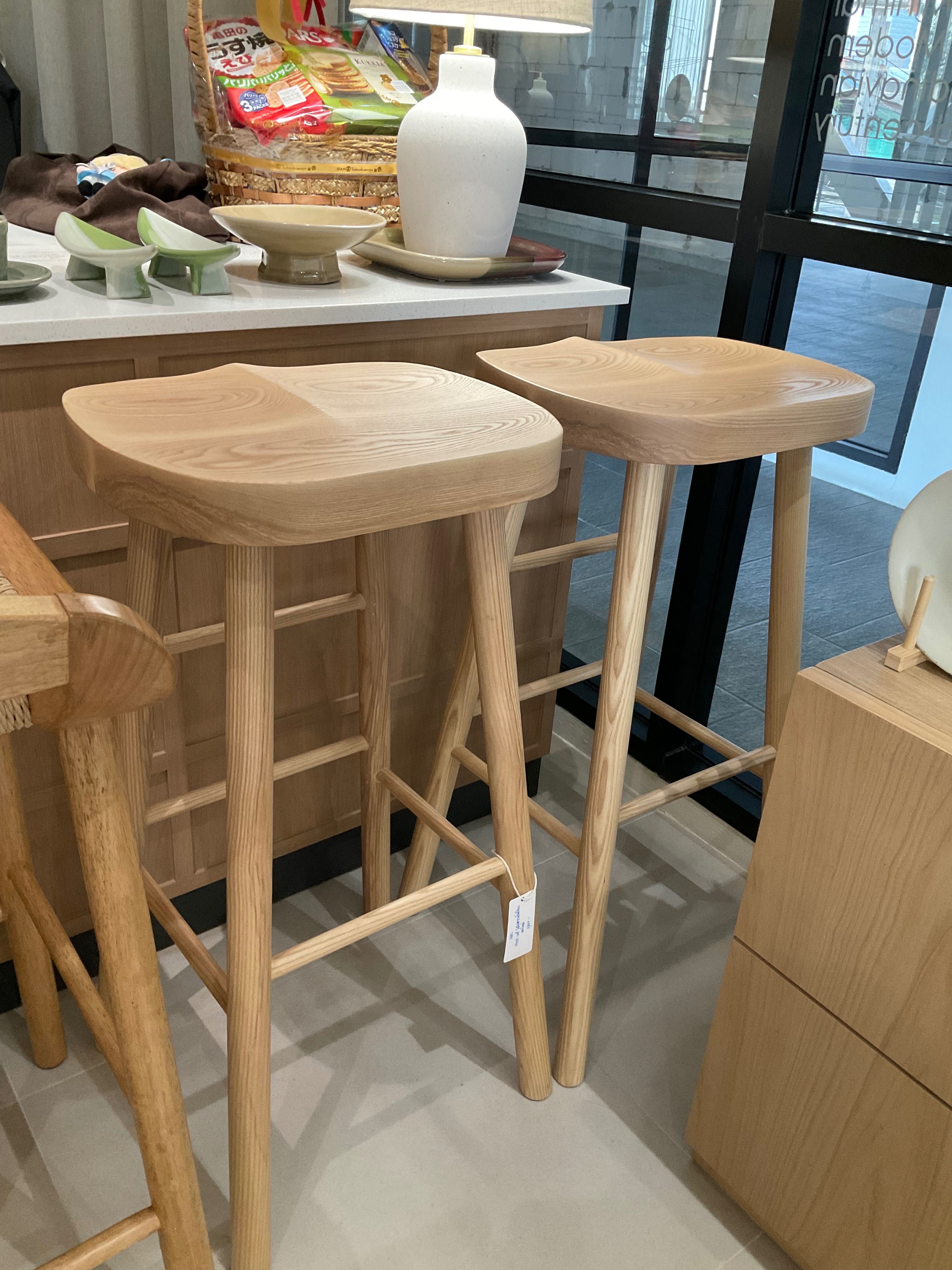Sales stool bar ไม้แอช ของใหม่ สวยมาก