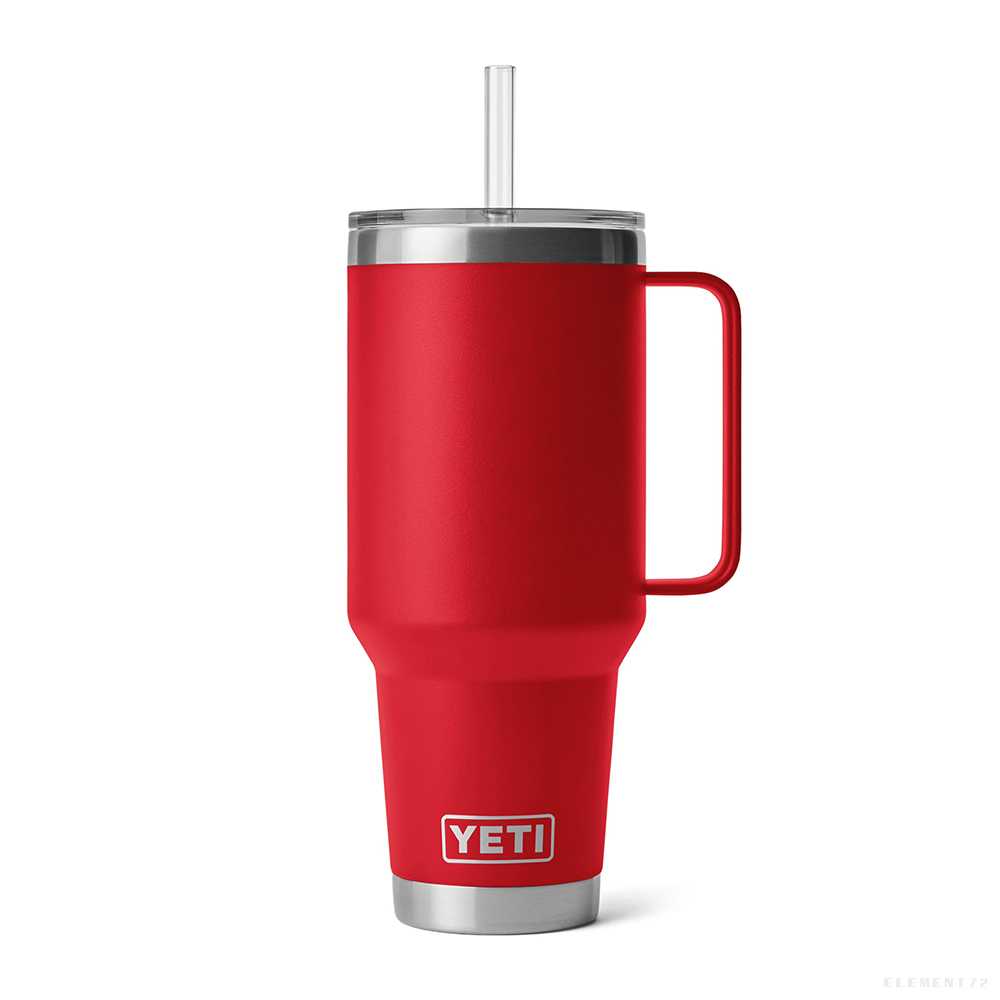 YETI แก้วเยติ เก็บความเย็น รุ่น RAMBLER 42 OZ MUG WITH STRAW LID RESCUE RED