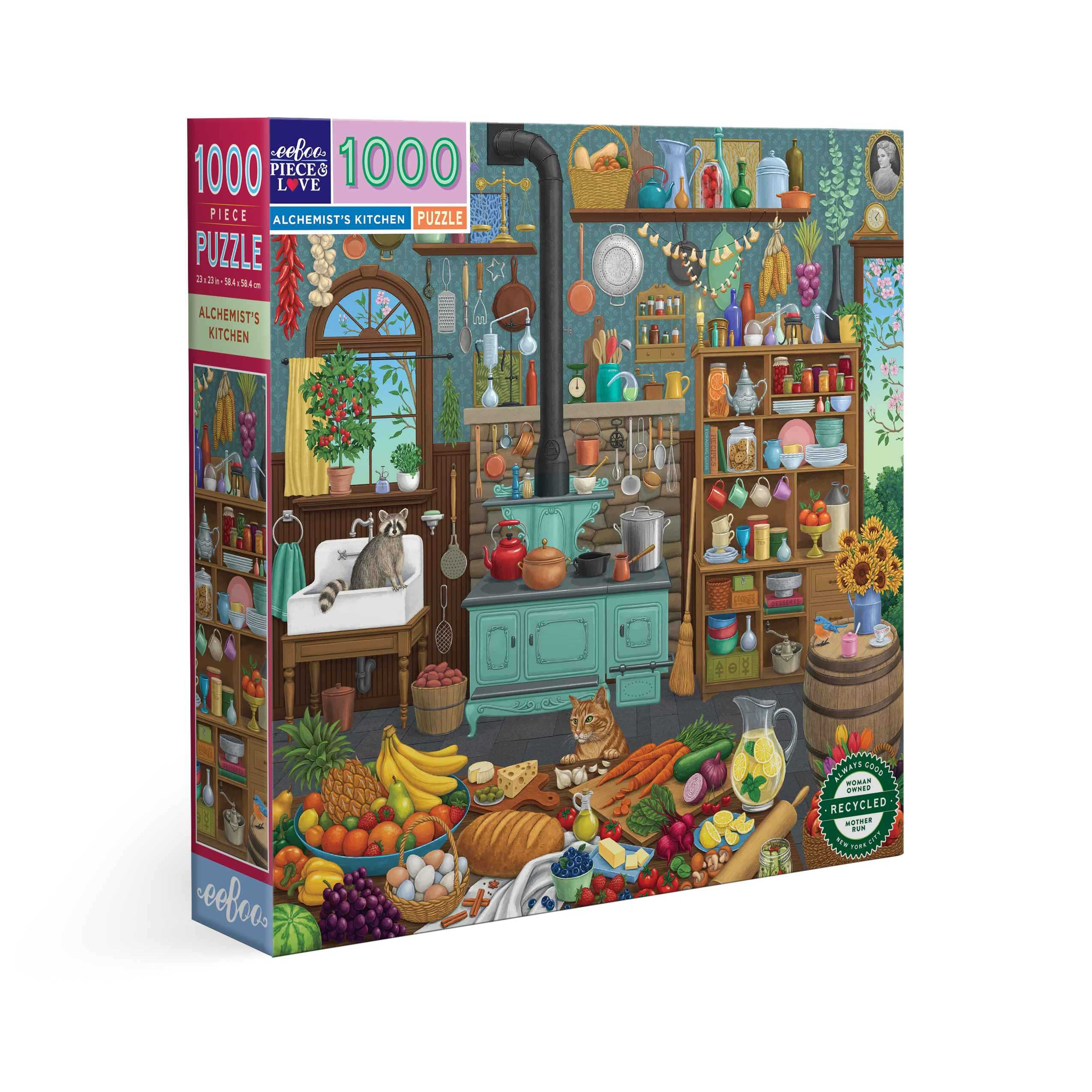eeBoo Alchemist's Kitchen 1000 Pc Sq Puzzle จิ๊กซอว์รูปห้องครัวของนักเล่นแร่แปรธาตุแบบ 1000 ชิ้น