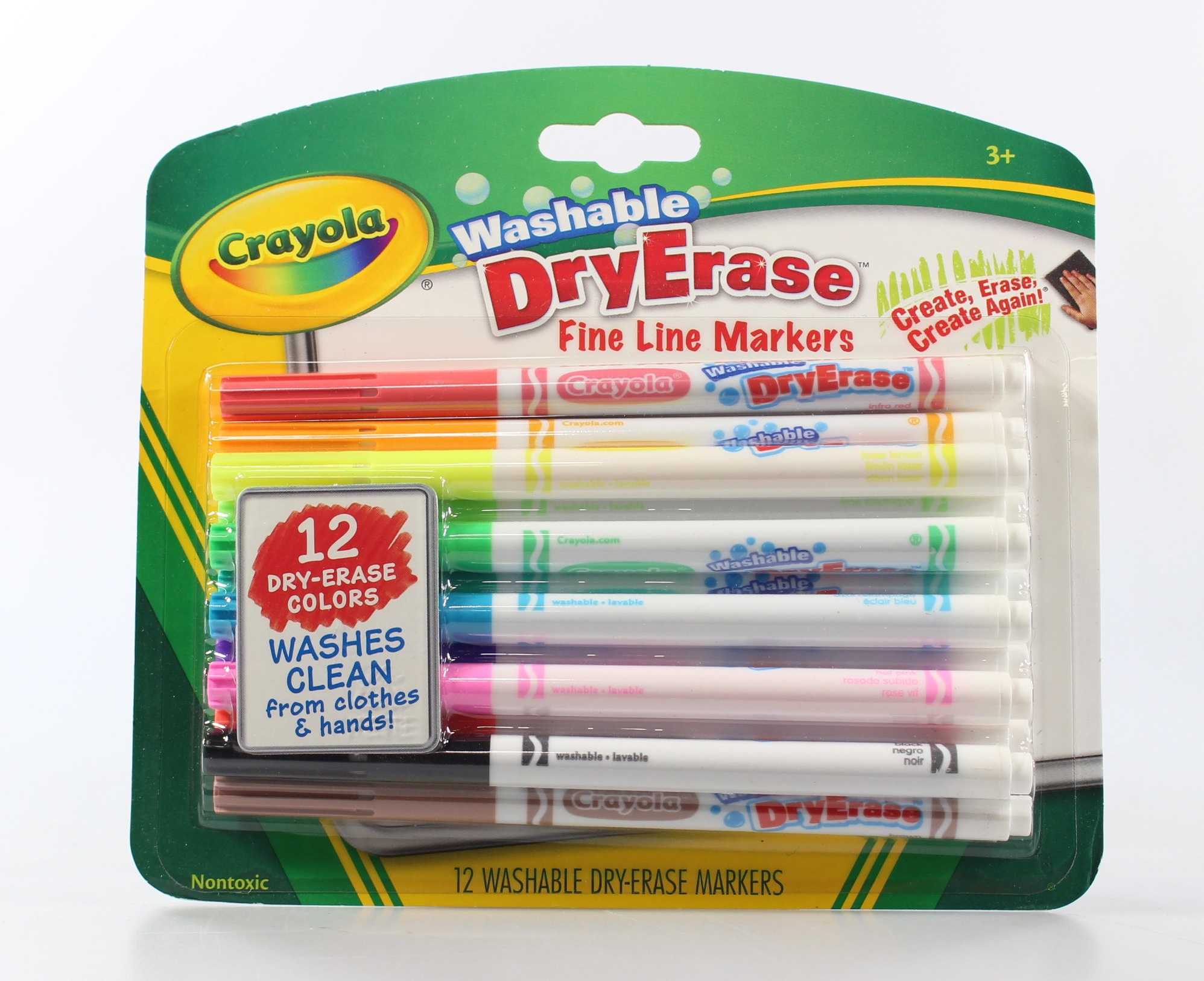 [สินค้ากล่องมีตำหนิ]Crayolaสีเมจิกเขียนไวท์บอร์ด12 สี(ล้างออกได้)Dry Erase Markers12ct. #Crayola