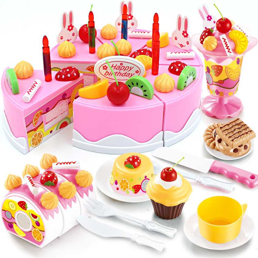 DIY Fruit Cake ชุดของเล่นเด็ก แต่งหน้าเค้กวันเกิด ชุดขนมหวาน
