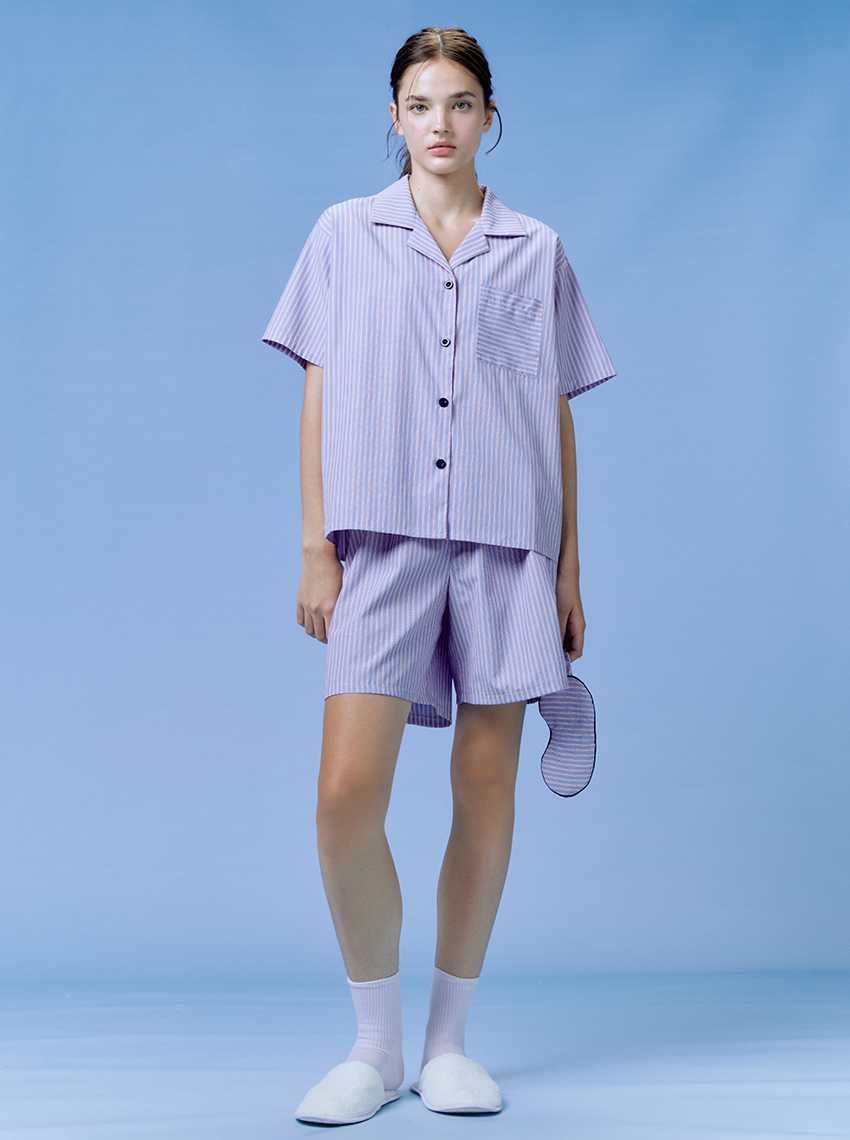 Sabina Sleepwear เซ็ตชุดนอน UNISEX แถมฟรี ผ้าปิดตา รหัส SVG24027BL - สีฟ้า