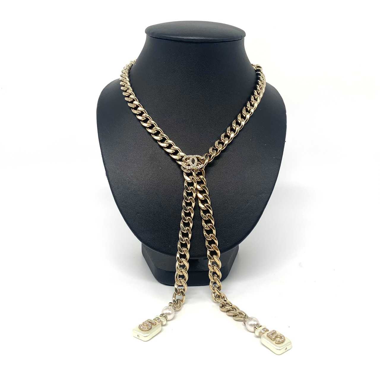 Chanel Necklace no.5 bottle white gold with diamond A22S