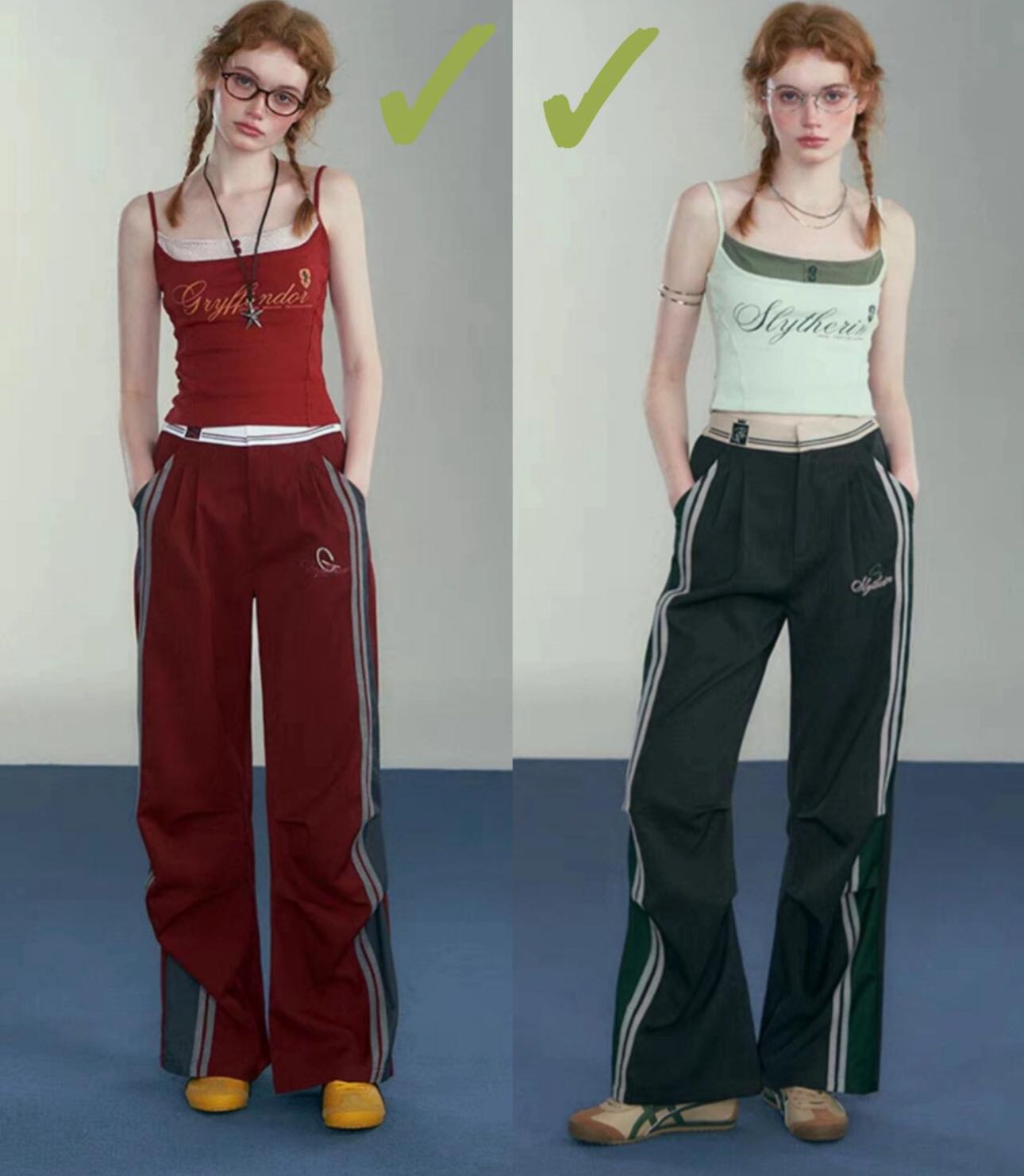 (พร้อมส่ง) 𝐊𝐲𝐨𝐮𝐤𝐨 𝐱 𝐇𝐚𝐫𝐫𝐲 𝐏𝐨𝐭𝐭𝐞𝐫 𝟐𝟎𝟐𝟒 preppy style Cami Top wide-leg s