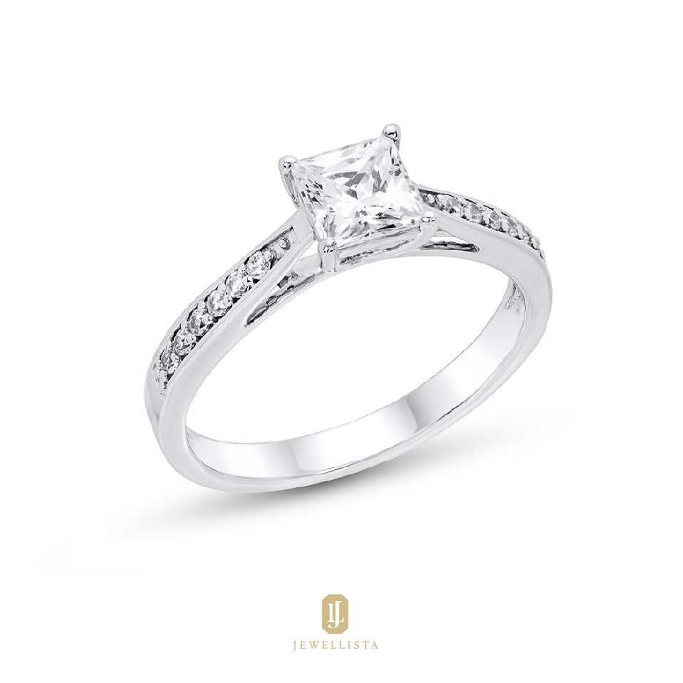 Jewellista แหวน Ariel เงินแท้ 925 ประดับพลอย Zirconia