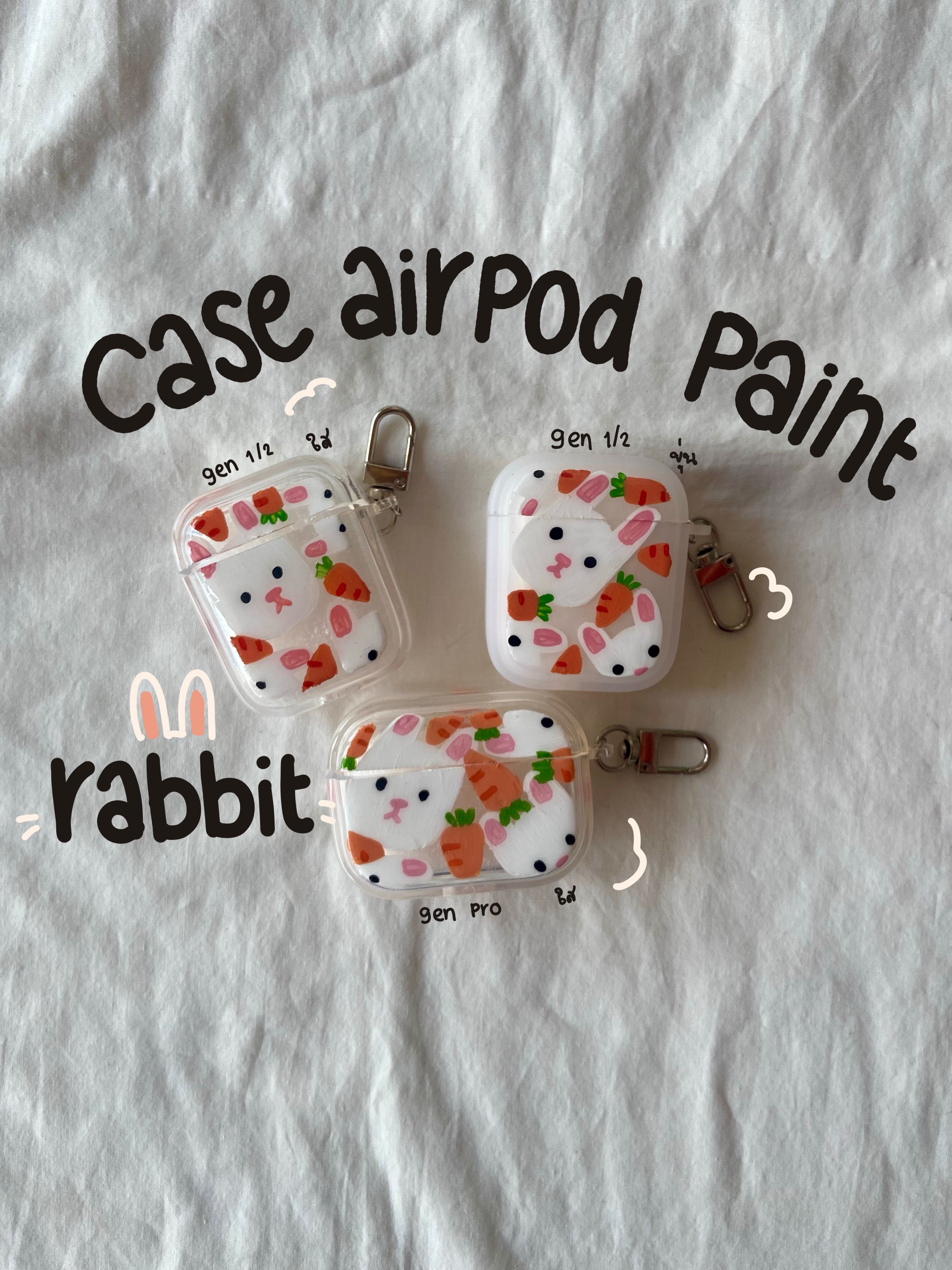 Case AirPods Hands Paint — Rabbit 🐰 
