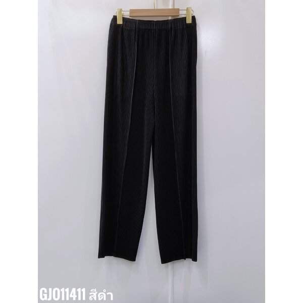 ยาว 37.5 นิ้ว 2MUAY รุ่น GJO11411 กางเกงอัดพลีท THICK STRAIGHT PLEATED PANTS 10 สี FREE SIZE