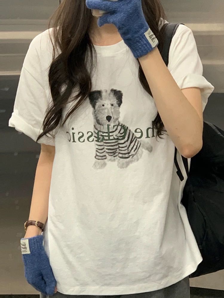 พร้อมส่ง The classic– Puppy Love Tee   ป้าย MADE IN KOREA🇰🇷