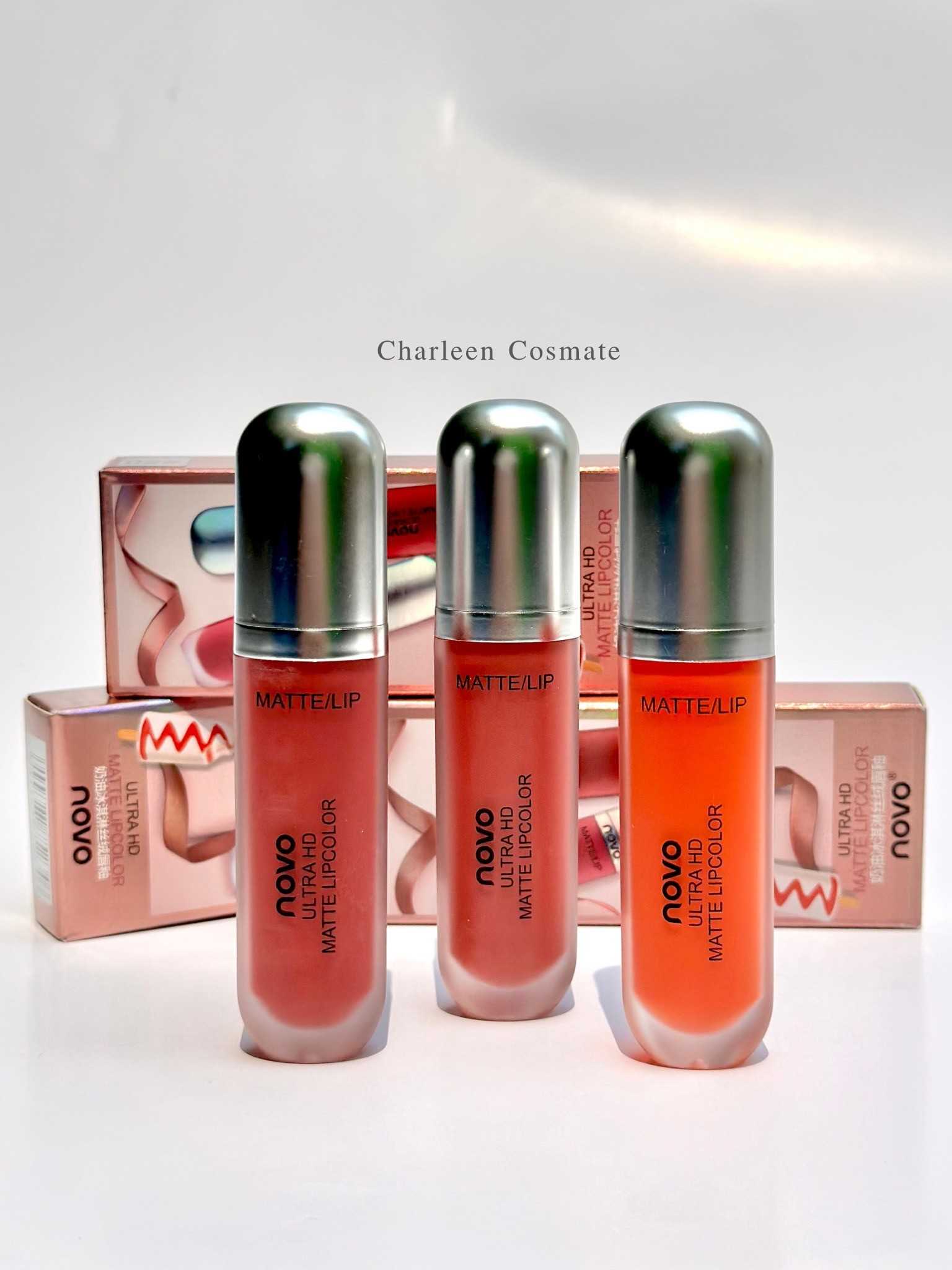 NOVO matte Liquid Lipstick ลิปกลอส ไอติม Lip Gloss