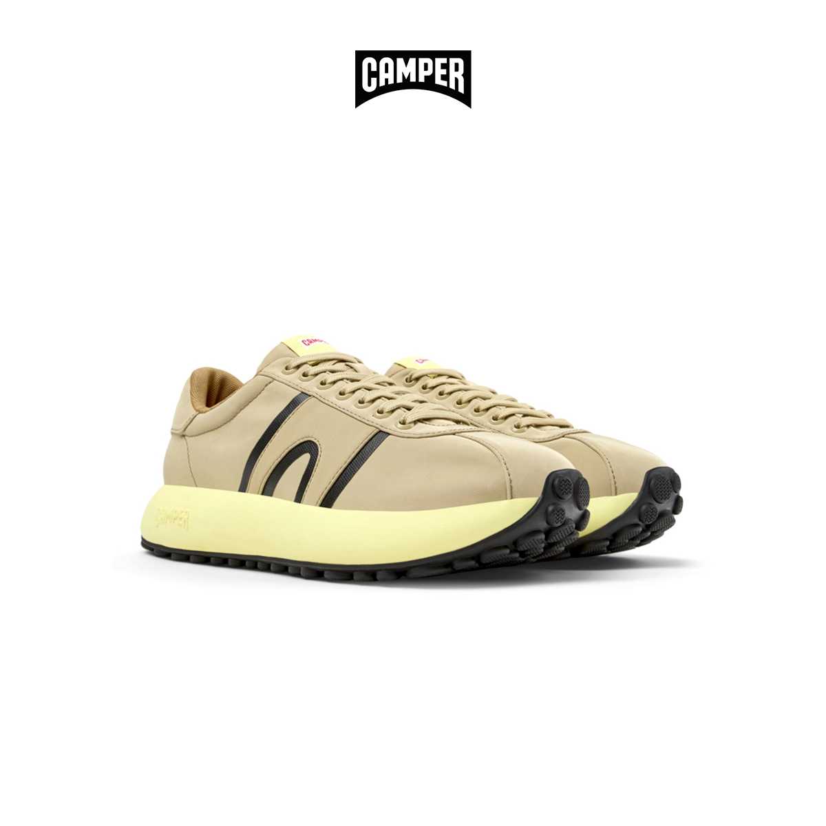 CAMPER รองเท้าผ้าใบ ผู้ชาย รุ่น Pelotas Athens สีเบจ ( SNK -  K100943-003 )